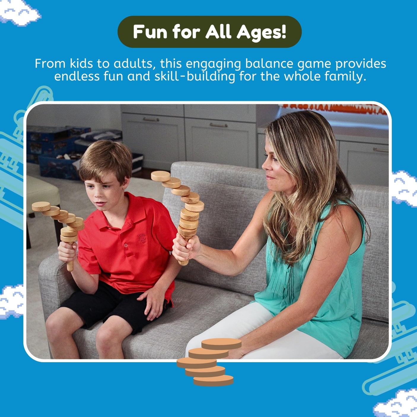 TrueBalance Sensory Balance Toy for Kids Ages 4+ | Fidget Toy for Focus, Coordination & Motor Skills | Encourages Creative Play & Patience