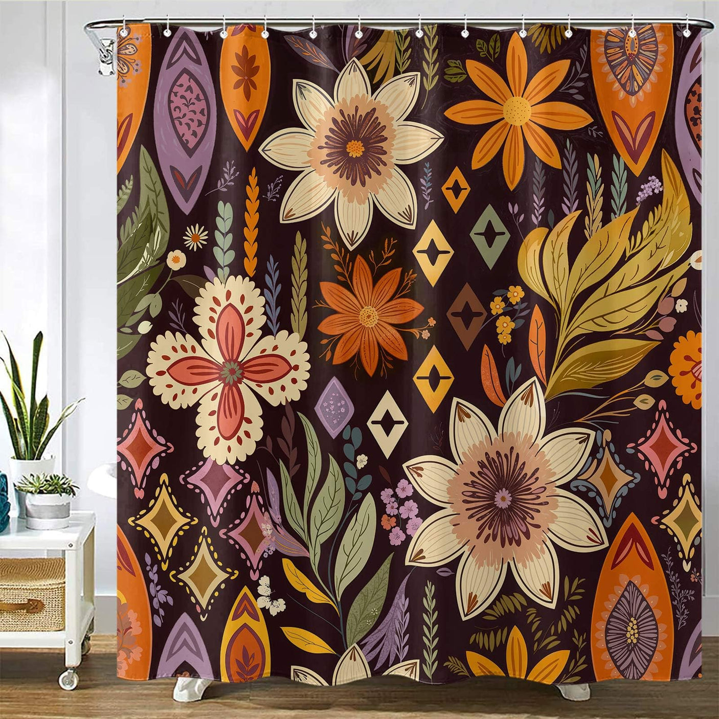 Fowocu Funny Cat Shower Curtain Set Teal Blue Sea Ocean Waterproof Fabric Shower Curtains with Animal Octopus Starfish Turtle Anchor Fish Nautical Bathroom Decor (Blue, 72''×72'')