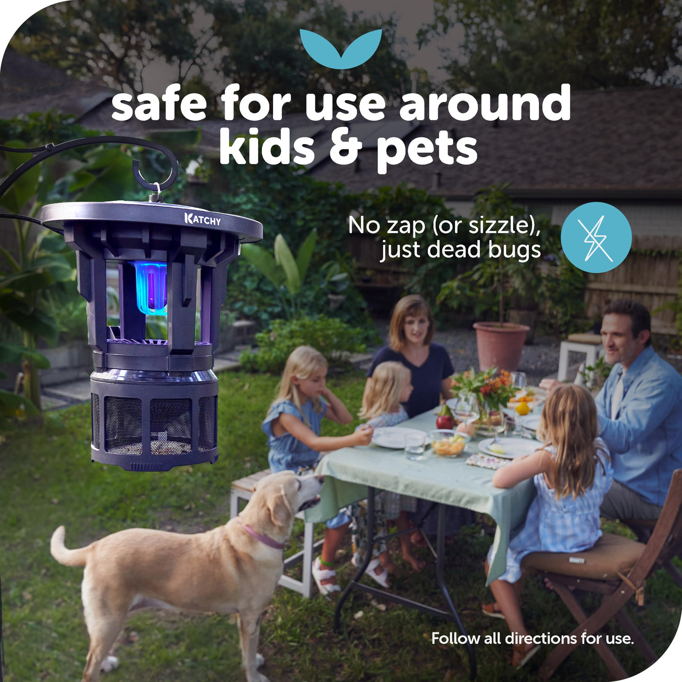 Katchy Indoor Insect Trap - Catcher & Killer for Mosquitos, Gnats, Moths, Fruit Flies - Non-Zapper Traps for Inside Your Home - Catch Insects Indoors with Suction, Bug Light & Sticky Glue (Black)