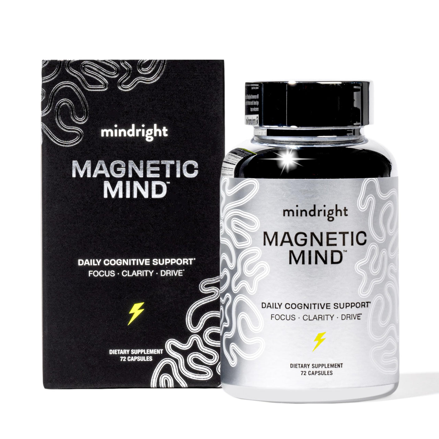 Magnetic Mind - Premium Cognitive Supplement for Ultra Focused Energy, Clarity, & Drive - Nootropic Designed for Long-Term Brain Health, Memory & Focus | 30 Day Supply - No Artificial Colors