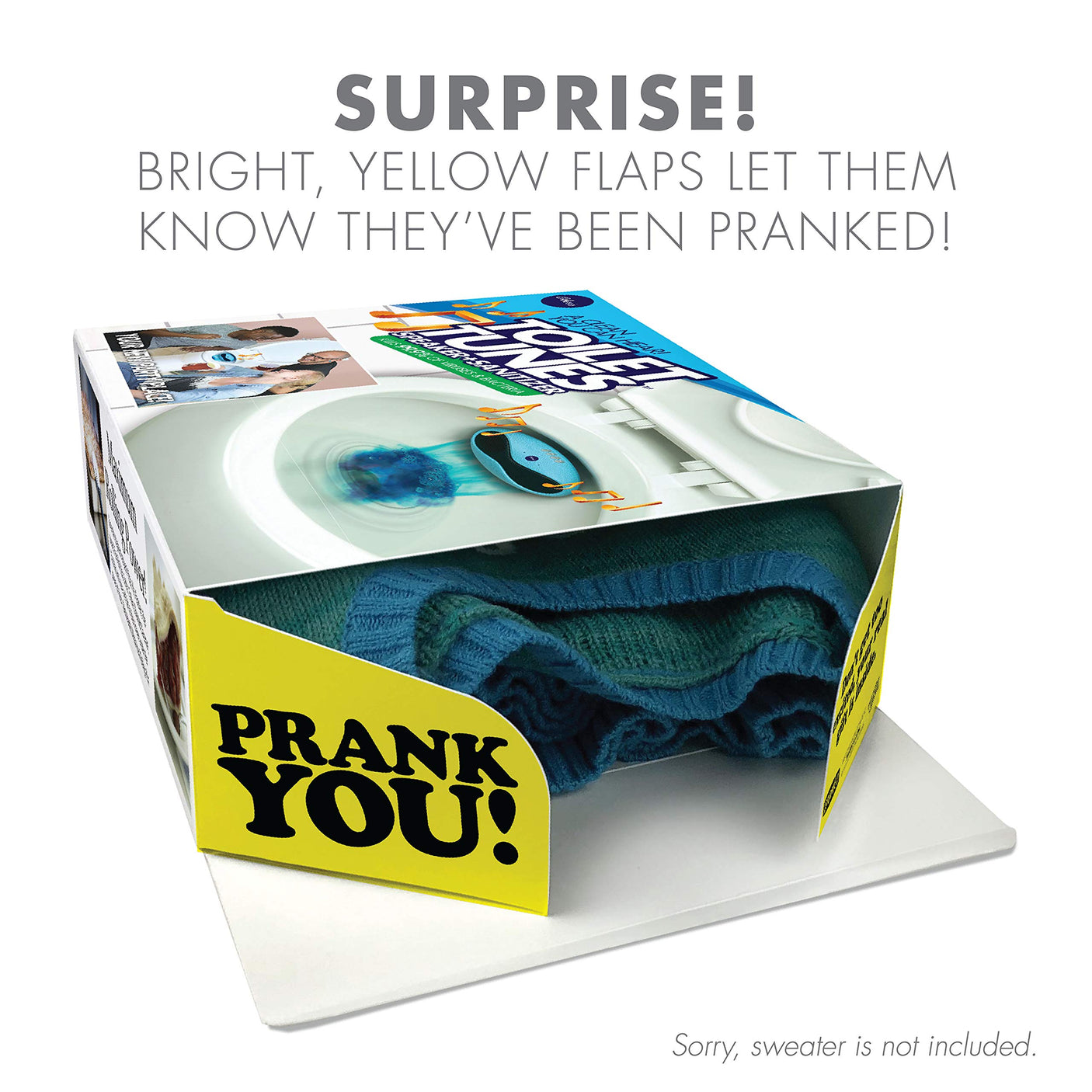 Prank-O My First Fire Prank Gift Box – Empty Box for Wrapping Real Presents – Hilarious Fake Packaging for Birthdays, Christmas, and Holidays – Fun Gag Gift Box for Men, Women, and Kids