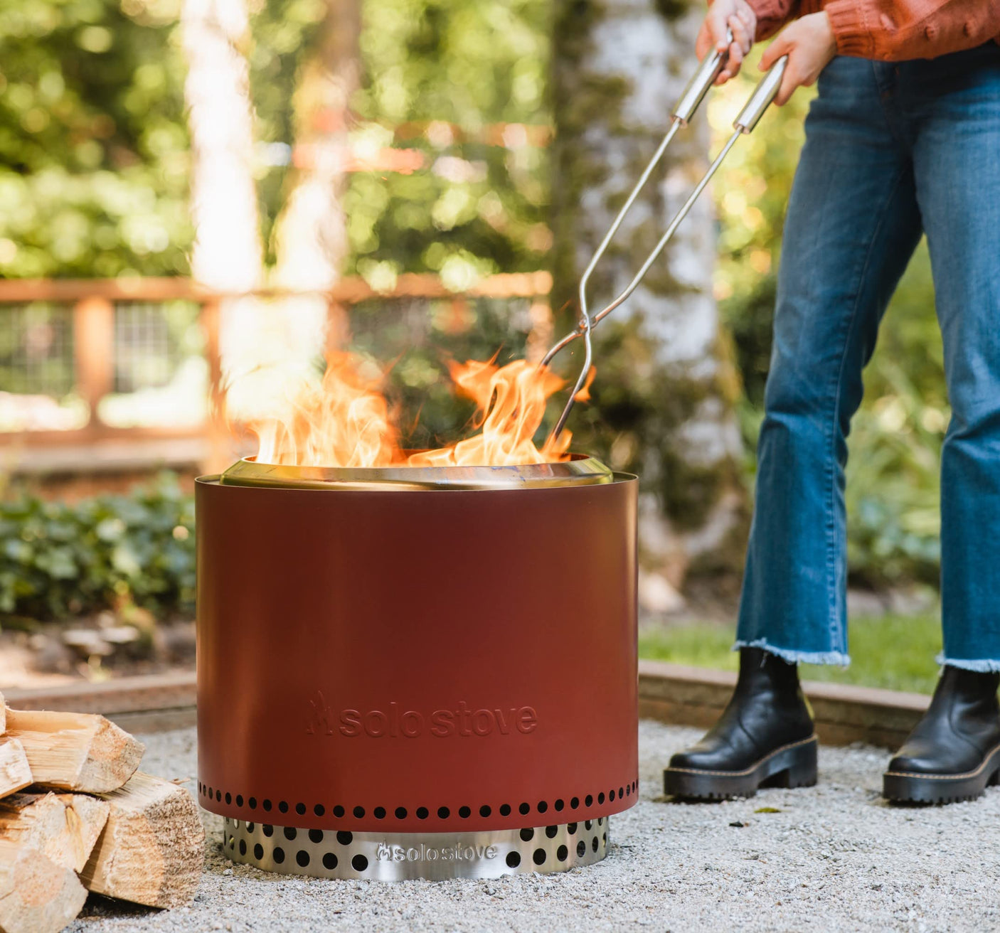 Solo Stove Bonfire with Stand | 19.5" Smokeless Fire Pit, Removable Ash Pan | Portable Stainless Steel Wood Burning Outdoor Fireplace, Ideal for 4–6 People, 21.75 lbs
