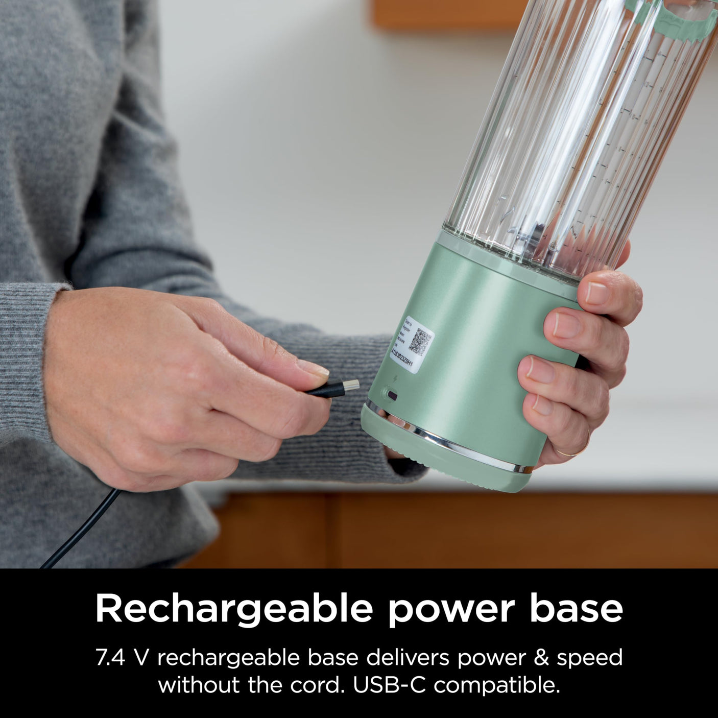 Ninja BC155PS Blast Two-Pack Portable Blender, Cordless, 18oz. Vessel, Personal Blender-for Shakes & Smoothies, BPA Free, Leakproof-Lid & Sip Spout, Rechargeable, Dishwasher Safe Parts, Peach & Stone