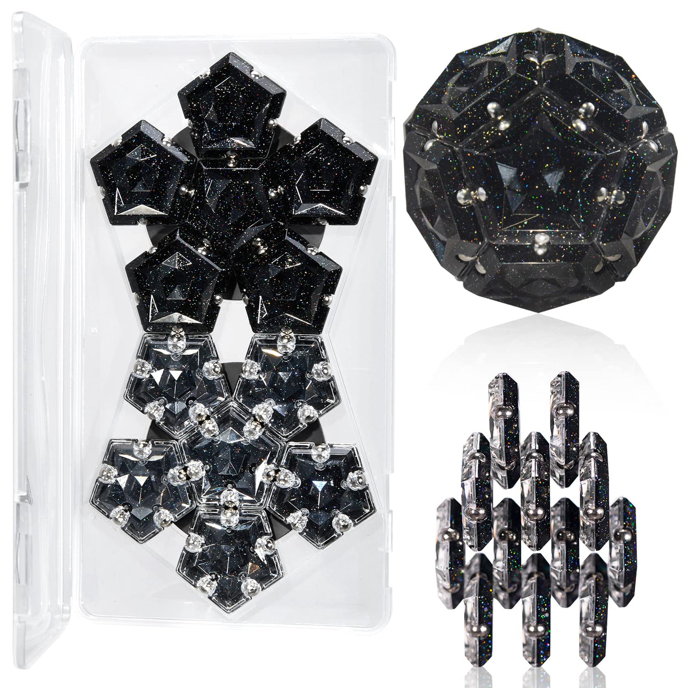 Magnetic Fidget Sphere Stress Relief Toys for Adults Kids, Anxiety Sensory Fidget Toys with Strong Neodymium Magnets, Desk ADHD Focus Tool Gift for Men Women (2.67'' Travel-Safe Toy Ball)