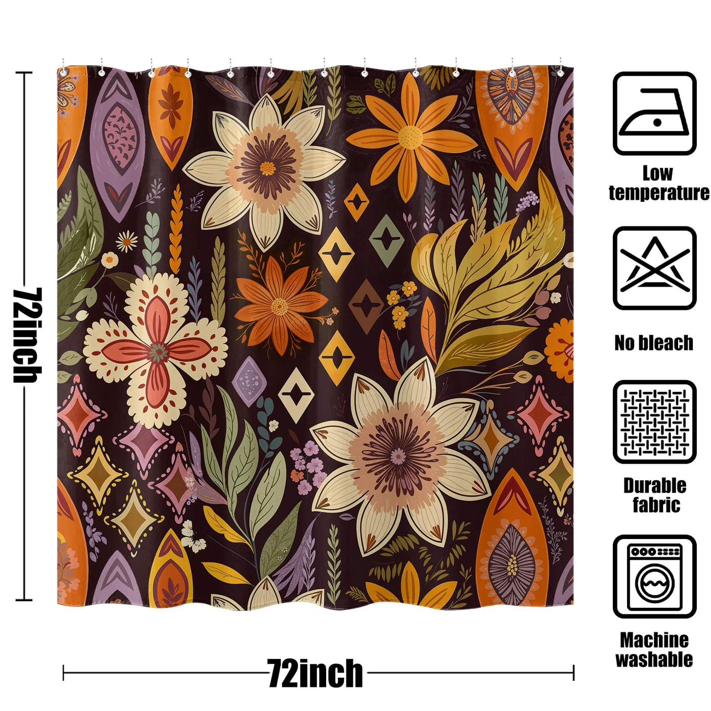 Fowocu Funny Cat Shower Curtain Set Teal Blue Sea Ocean Waterproof Fabric Shower Curtains with Animal Octopus Starfish Turtle Anchor Fish Nautical Bathroom Decor (Blue, 72''×72'')