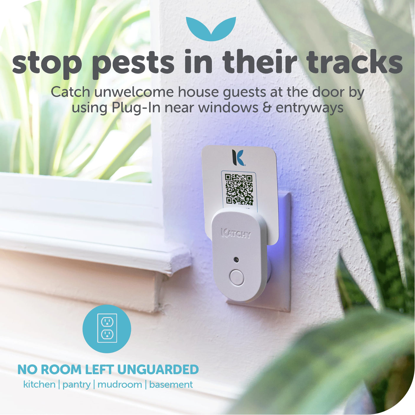 Katchy Indoor Insect Trap - Catcher & Killer for Mosquitos, Gnats, Moths, Fruit Flies - Non-Zapper Traps for Inside Your Home - Catch Insects Indoors with Suction, Bug Light & Sticky Glue (Black)