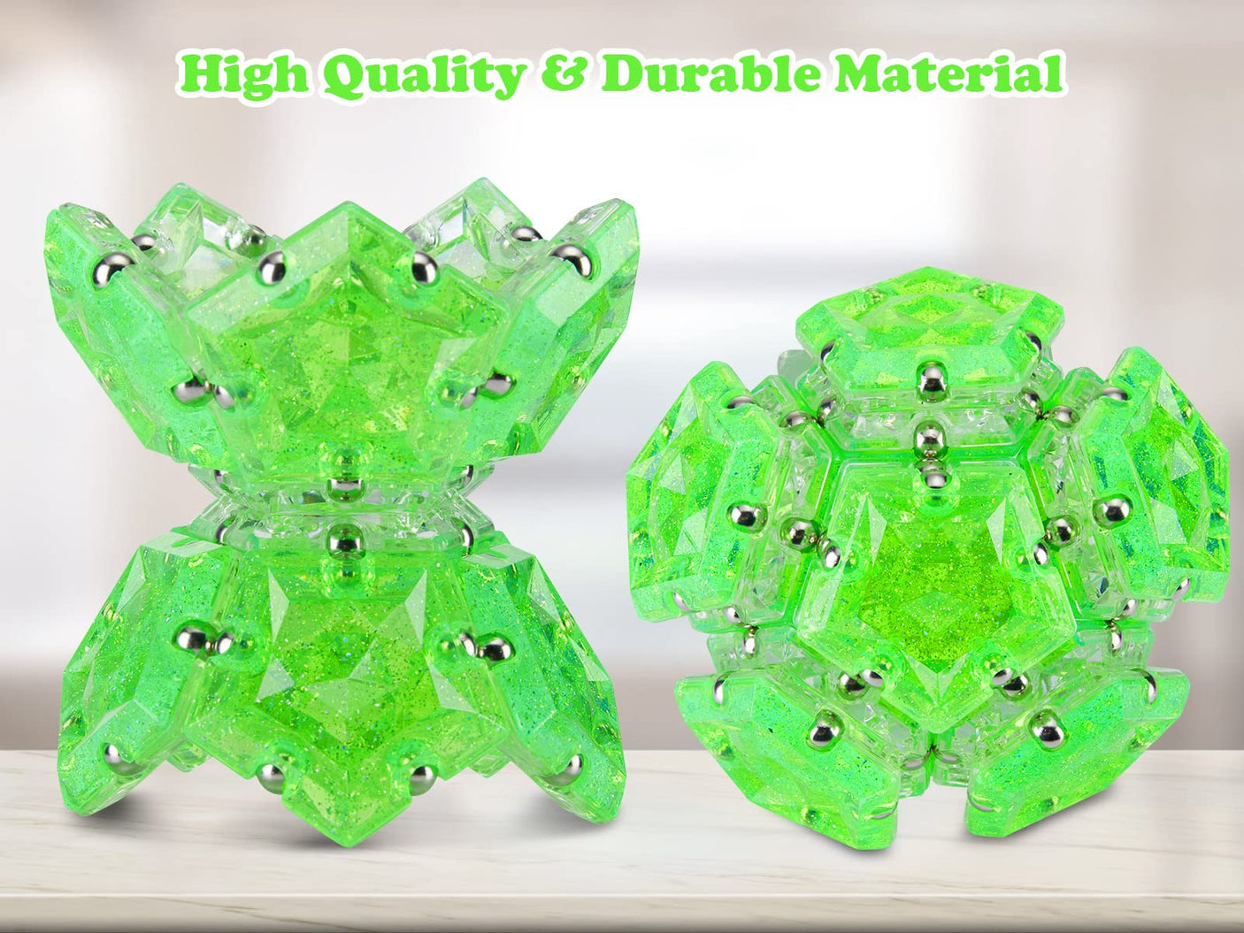 Magnetic Fidget Sphere Stress Relief Toys for Adults Kids, Anxiety Sensory Fidget Toys with Strong Neodymium Magnets, Desk ADHD Focus Tool Gift for Men Women (2.67'' Travel-Safe Toy Ball)