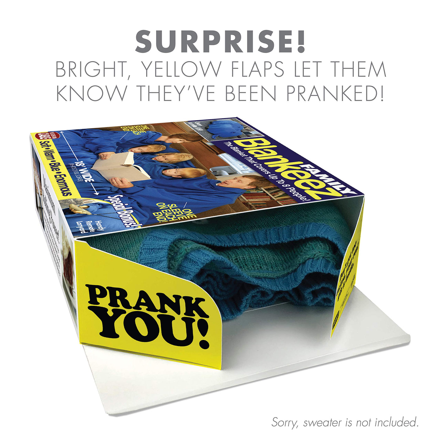 Prank-O My First Fire Prank Gift Box – Empty Box for Wrapping Real Presents – Hilarious Fake Packaging for Birthdays, Christmas, and Holidays – Fun Gag Gift Box for Men, Women, and Kids