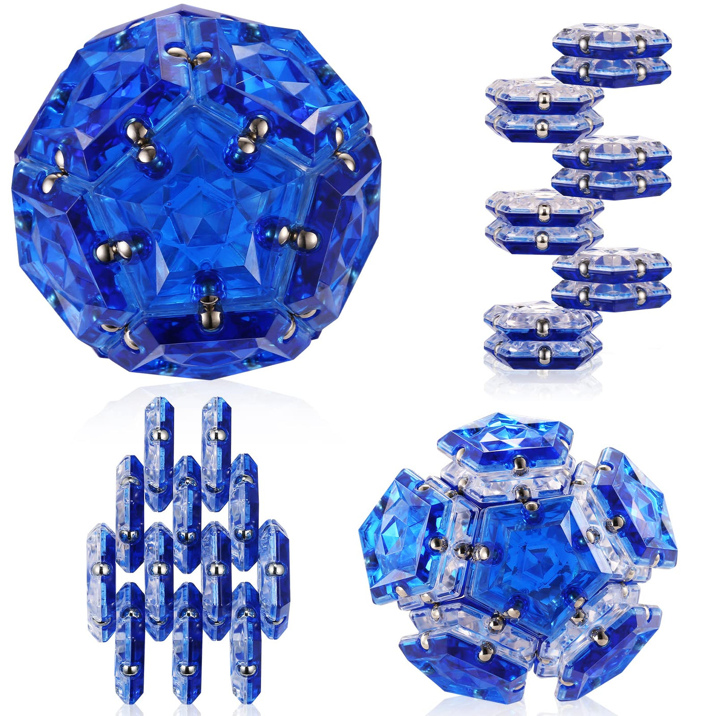 Magnetic Fidget Sphere Stress Relief Toys for Adults Kids, Anxiety Sensory Fidget Toys with Strong Neodymium Magnets, Desk ADHD Focus Tool Gift for Men Women (2.67'' Travel-Safe Toy Ball)