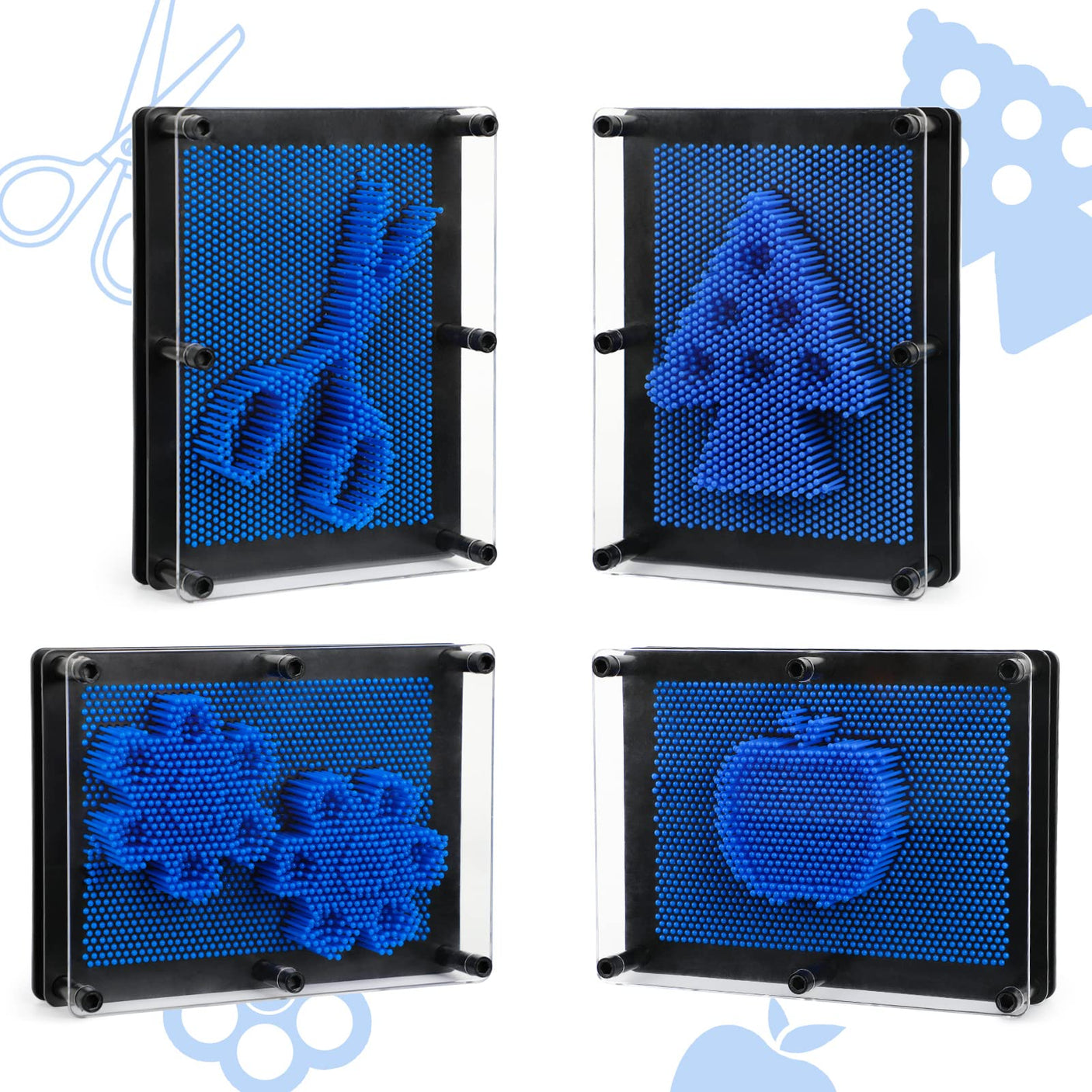 3D Pin Art Sensory Toys for Kids 5-7, Pin Art Board Impression Sensory Toys for Kids with Autism, Autism Gifts for Autistic Children Age 3, 4, 5, 6, 7, 8, 9, 10+ Years Old Boys Girls