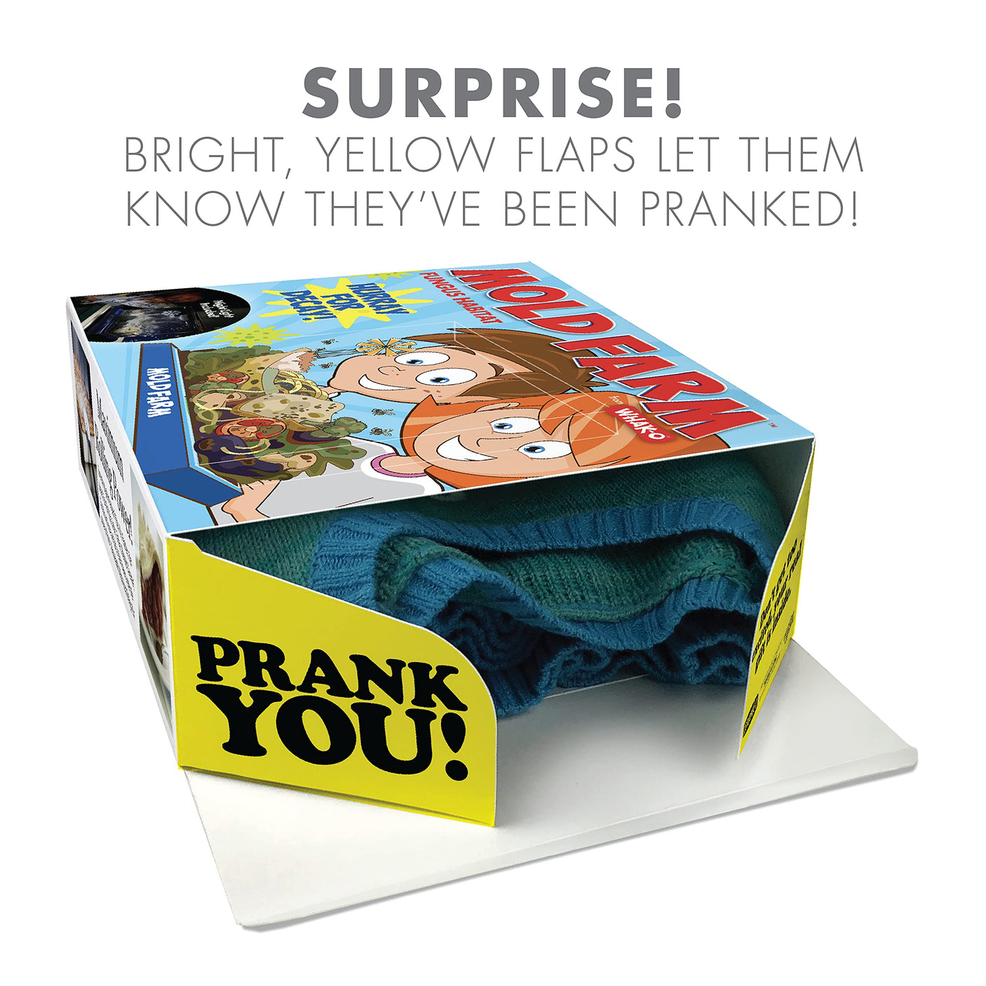 Prank-O My First Fire Prank Gift Box – Empty Box for Wrapping Real Presents – Hilarious Fake Packaging for Birthdays, Christmas, and Holidays – Fun Gag Gift Box for Men, Women, and Kids