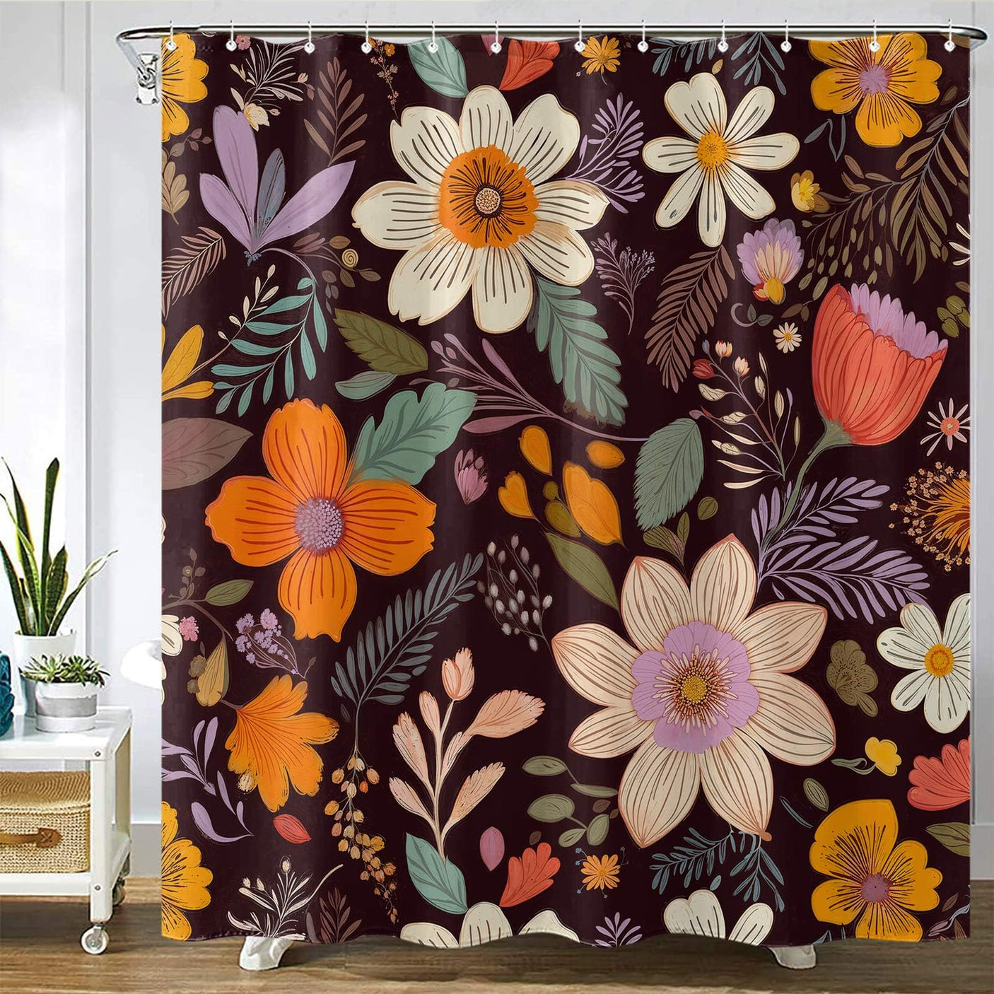 Fowocu Funny Cat Shower Curtain Set Teal Blue Sea Ocean Waterproof Fabric Shower Curtains with Animal Octopus Starfish Turtle Anchor Fish Nautical Bathroom Decor (Blue, 72''×72'')