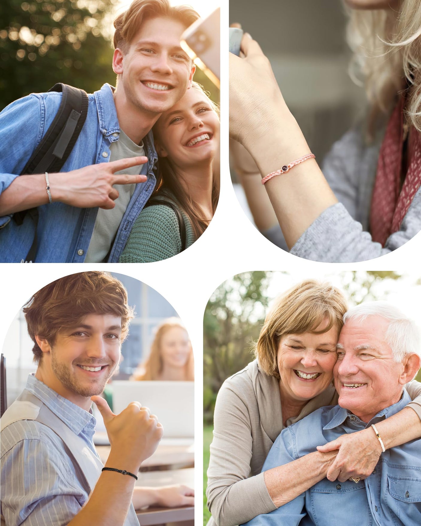 SUPHELPU Custom Bracelets with Picture Inside, Picture Bracelet Personalized Photo, Women's Identification Bracelets, Memorial Gifts for Loved One