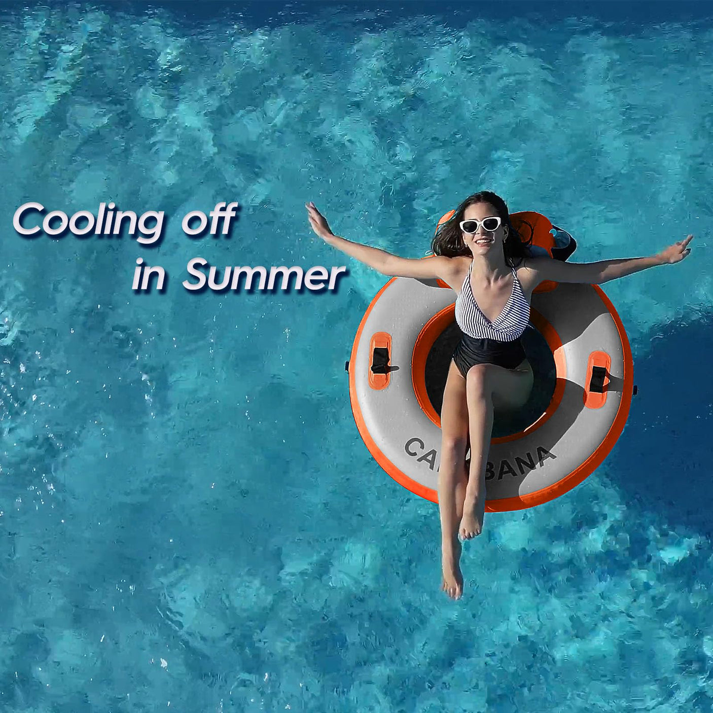 Round Floating Ring Inflatable Water Hammock Heavy Duty River Floats Lake Raft for Adults Tanning Pool Lounger Float Island Platform Pad Mat for Party