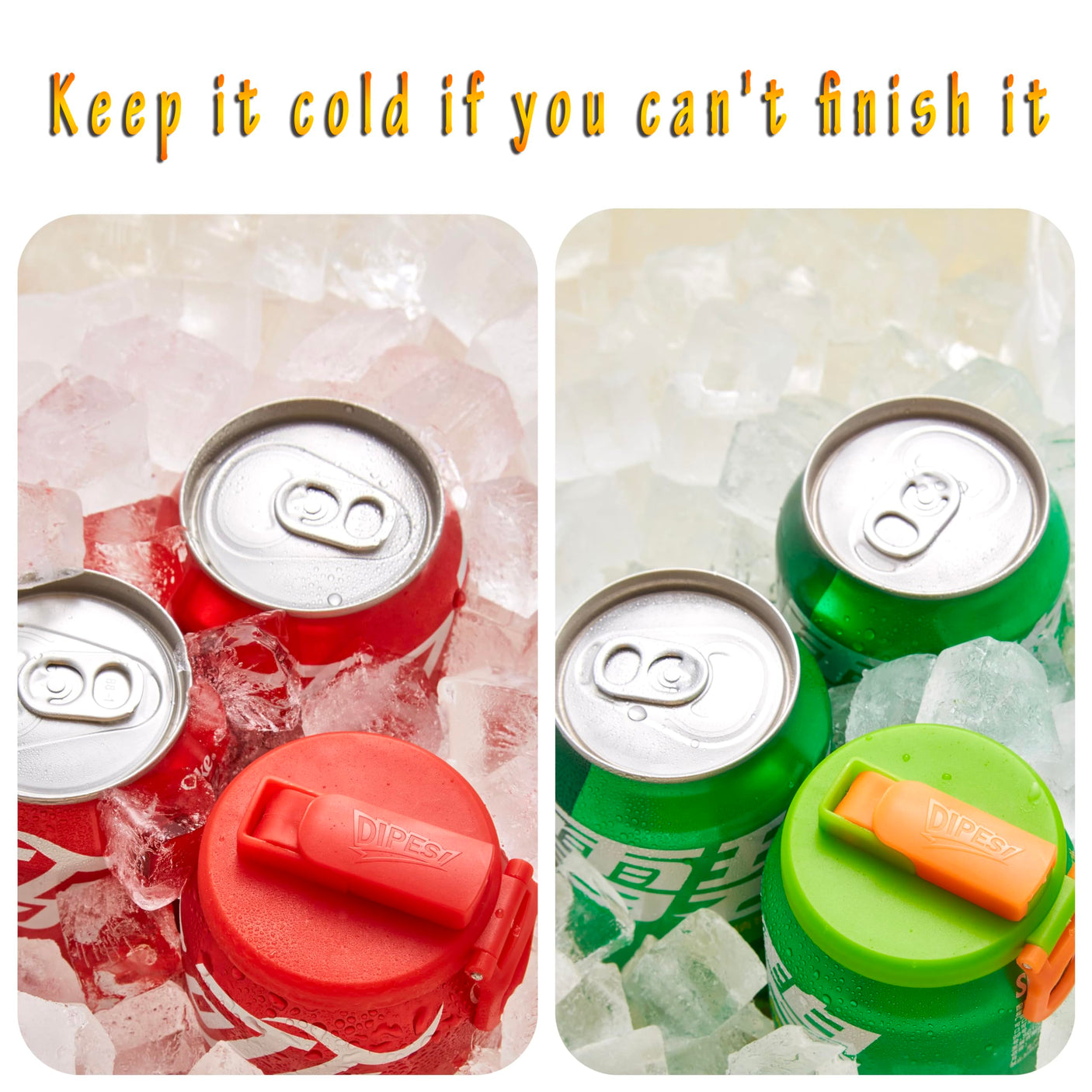 4-pack 4 Color Soda Can Lids with straw, Soda Can Covers with Silicone straw BPA-Free Reusable For Fits standard For Canned Beverage, Beer, Juice,Seltzer. (Colour mixture)