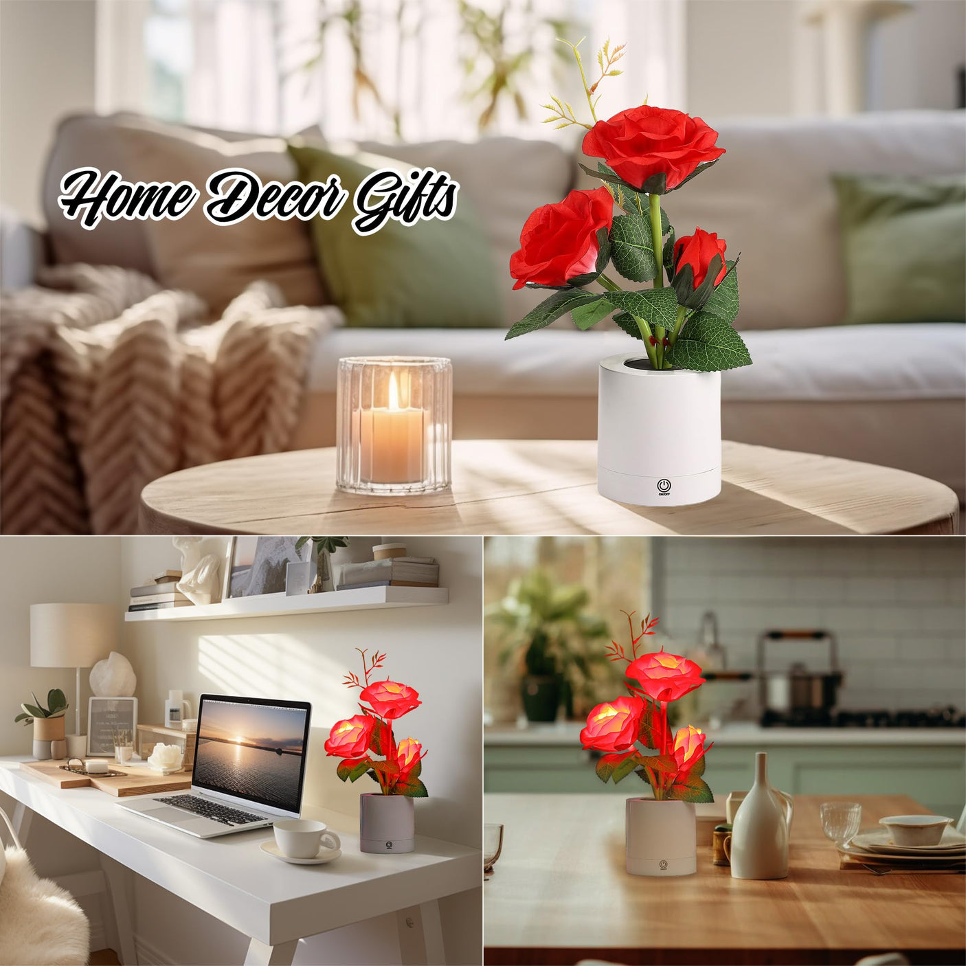 Sunflower LED Lamp for Women, Mother's Day Ideal for Bedroom Decor Sunflower Gifts for Mom Grandma Teacher Aunt Girlfriends Coworker Friend Wife Mothers Anniversary Birthday Christmas