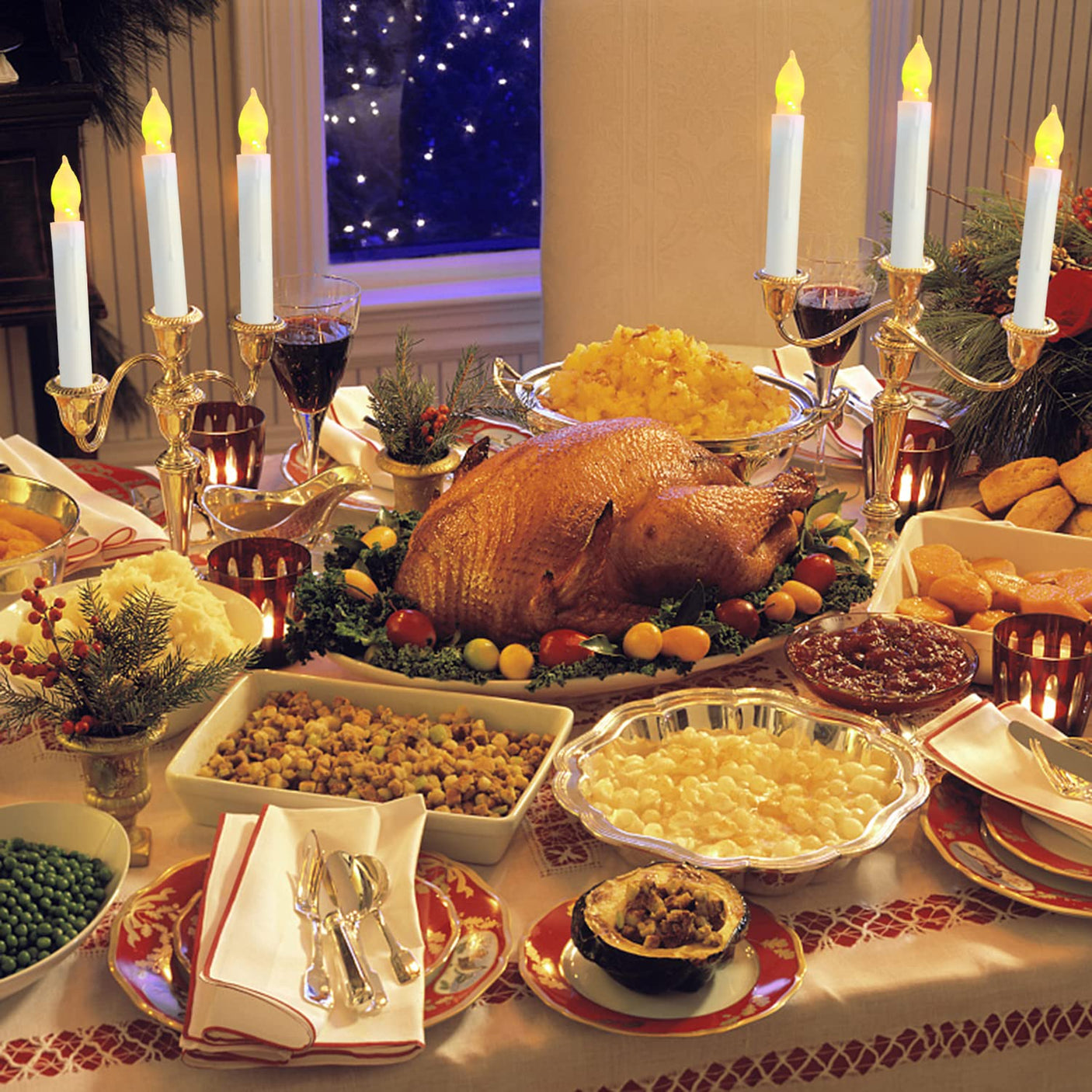 20 Pcs Floating Candles with Wand, Hanging Candles with Timer, Magic Deco Candles Flickering Warm Light, Flameless Taper Candles with Wand Remote, LED Candlesticks for Birthday Halloween Party Decor