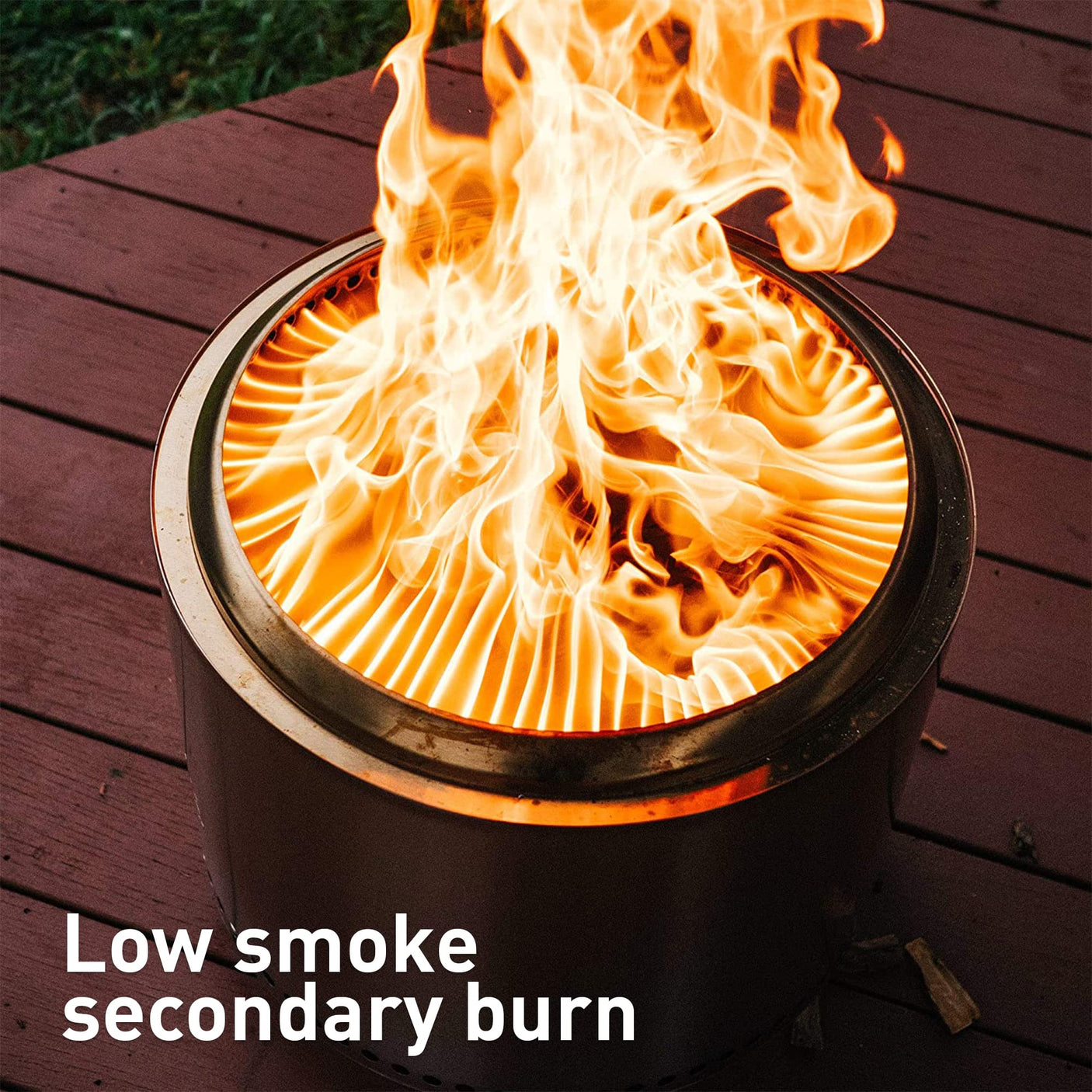 Solo Stove Bonfire with Stand | 19.5" Smokeless Fire Pit, Removable Ash Pan | Portable Stainless Steel Wood Burning Outdoor Fireplace, Ideal for 4–6 People, 21.75 lbs