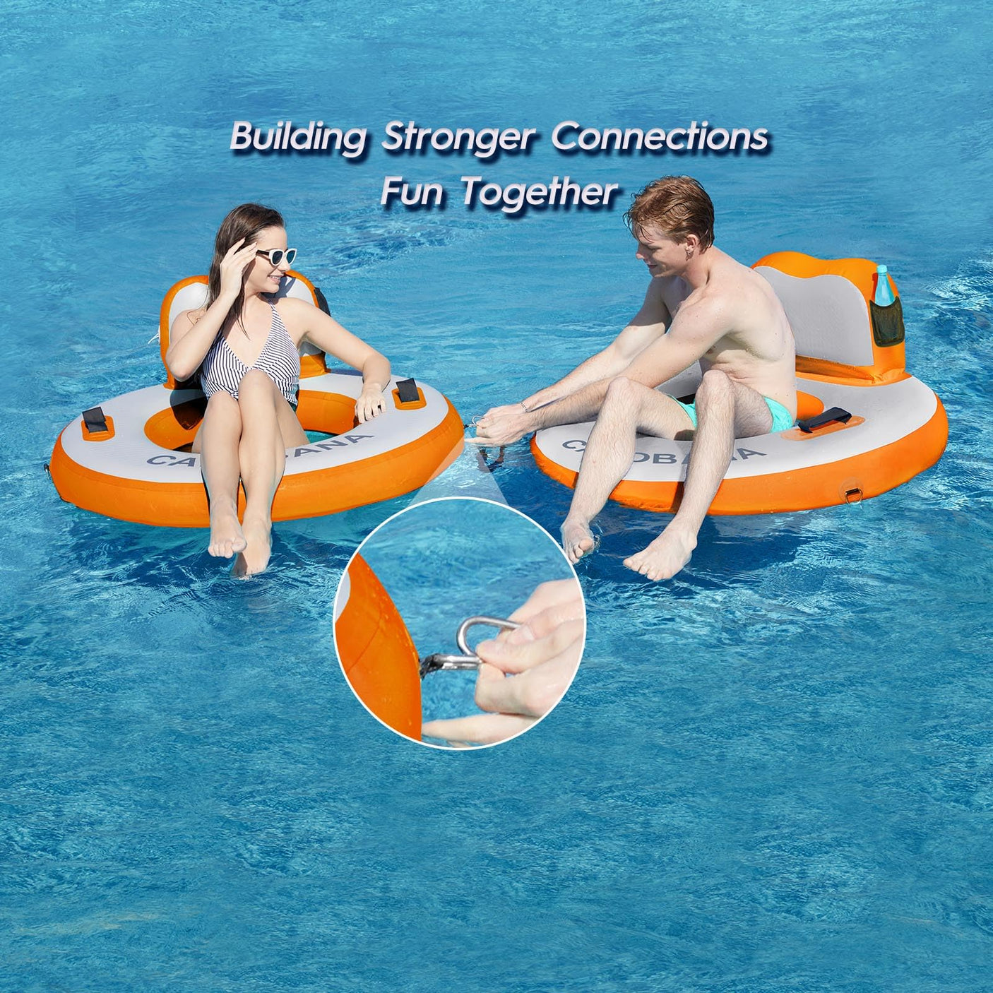 Round Floating Ring Inflatable Water Hammock Heavy Duty River Floats Lake Raft for Adults Tanning Pool Lounger Float Island Platform Pad Mat for Party