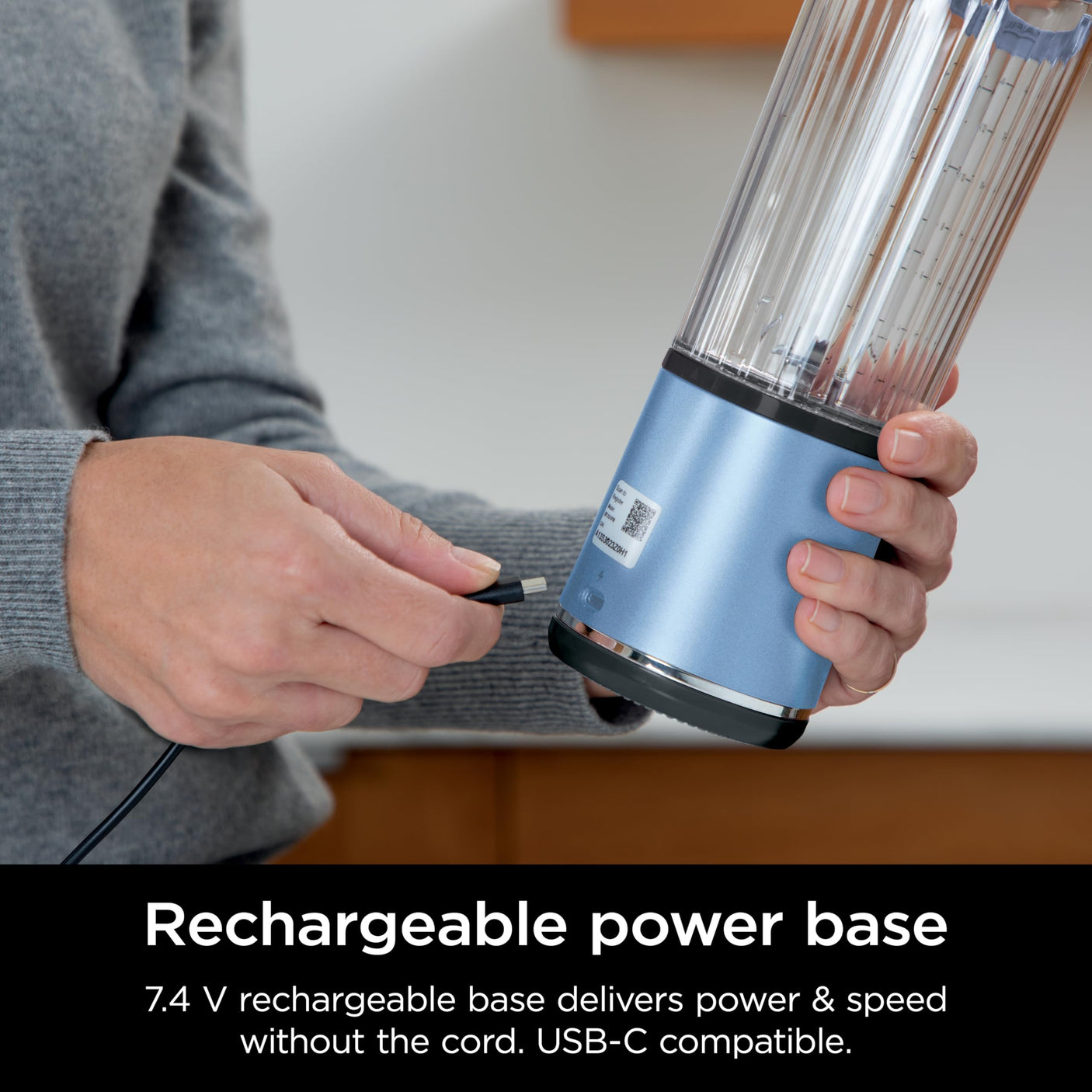 Ninja BC155PS Blast Two-Pack Portable Blender, Cordless, 18oz. Vessel, Personal Blender-for Shakes & Smoothies, BPA Free, Leakproof-Lid & Sip Spout, Rechargeable, Dishwasher Safe Parts, Peach & Stone