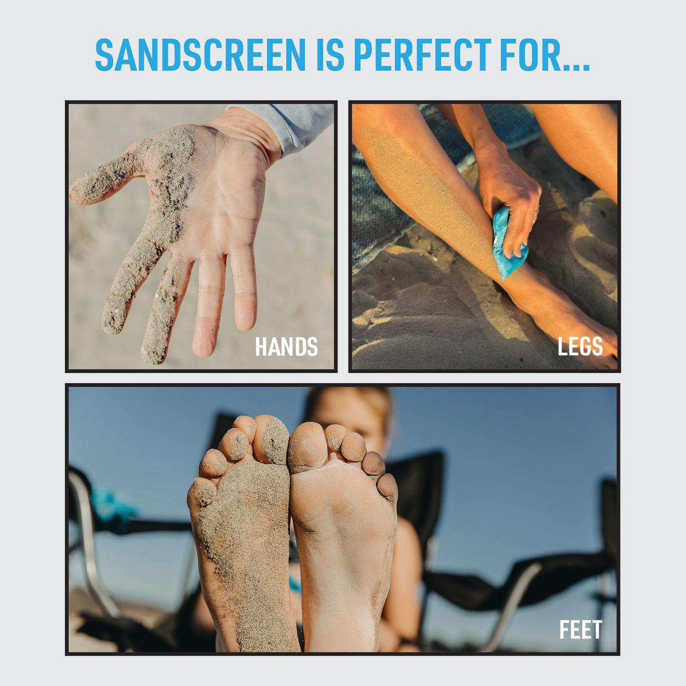 SANDSCREEN Sand Removal Bag | The Original Sand Remover | Talc-Free and Reef Friendly | Fresh, Clean and Sand Free | Great for The Whole Family!(Pack of 1)