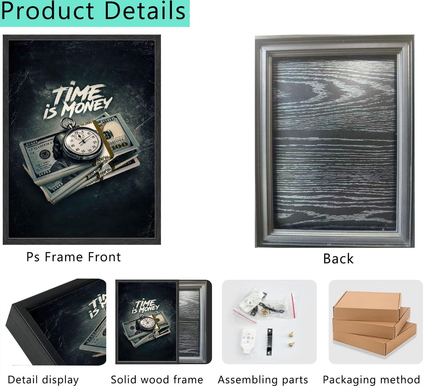 Making Money Trading Motivational Canvas Wall Art Investing Office 1 Million Wall Decor Pictures Finance Investor Stocks Forex Trade Poster Print for Living Room Bedroom Office Decoration
