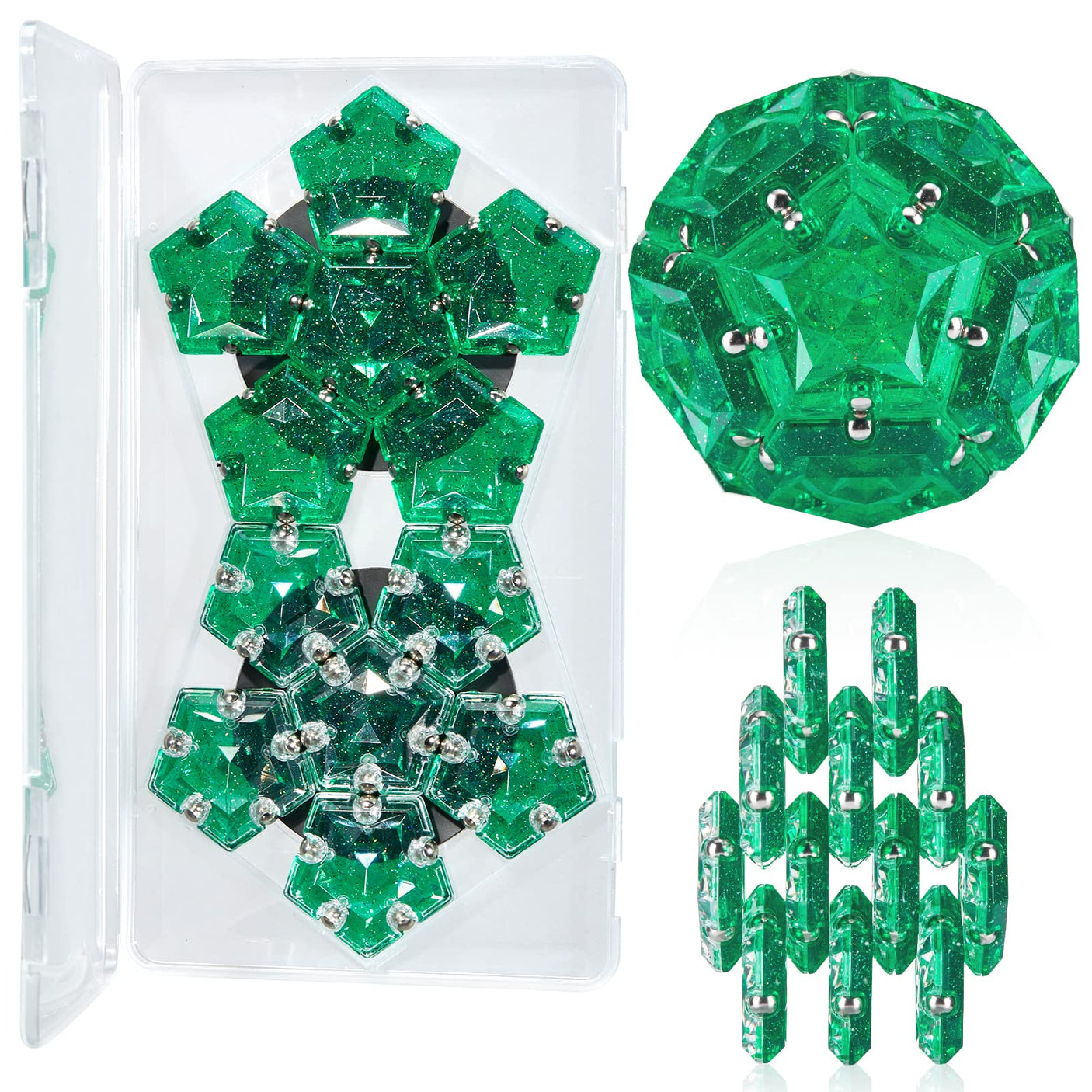 Magnetic Fidget Sphere Stress Relief Toys for Adults Kids, Anxiety Sensory Fidget Toys with Strong Neodymium Magnets, Desk ADHD Focus Tool Gift for Men Women (2.67'' Travel-Safe Toy Ball)