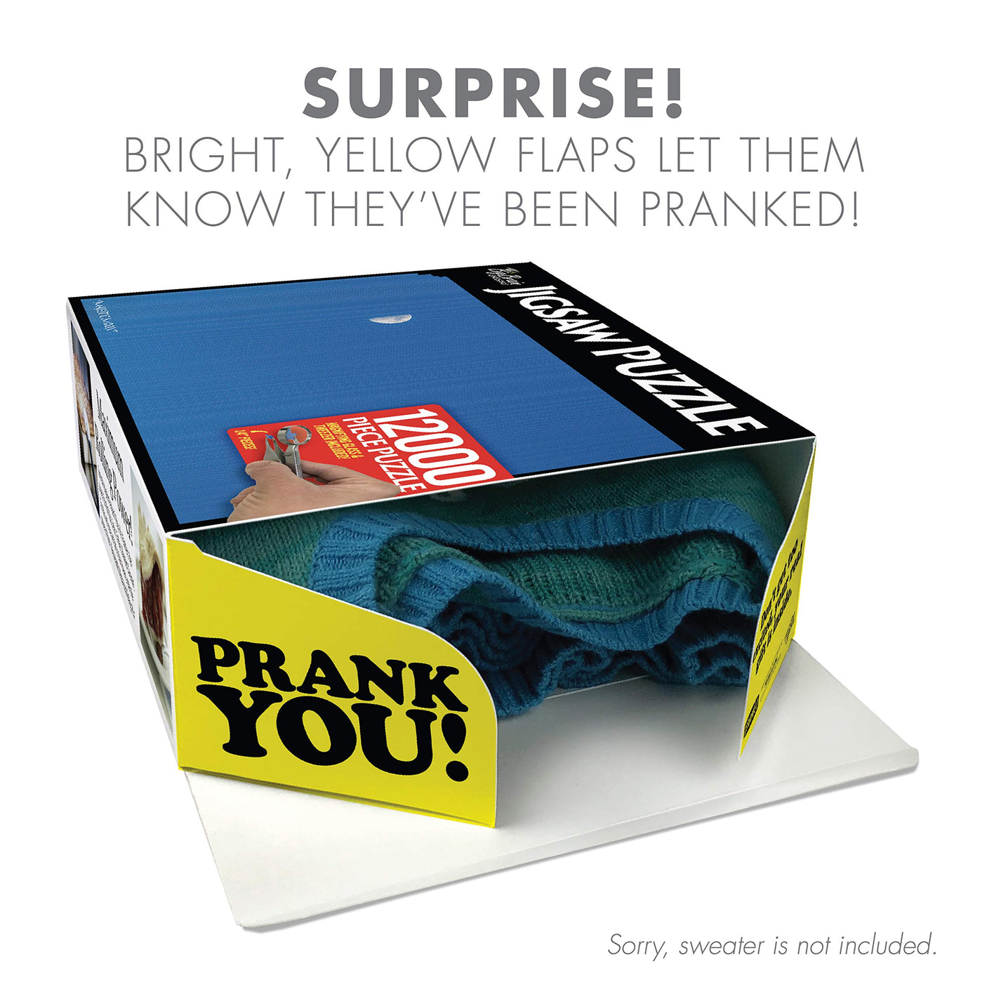Prank-O My First Fire Prank Gift Box – Empty Box for Wrapping Real Presents – Hilarious Fake Packaging for Birthdays, Christmas, and Holidays – Fun Gag Gift Box for Men, Women, and Kids