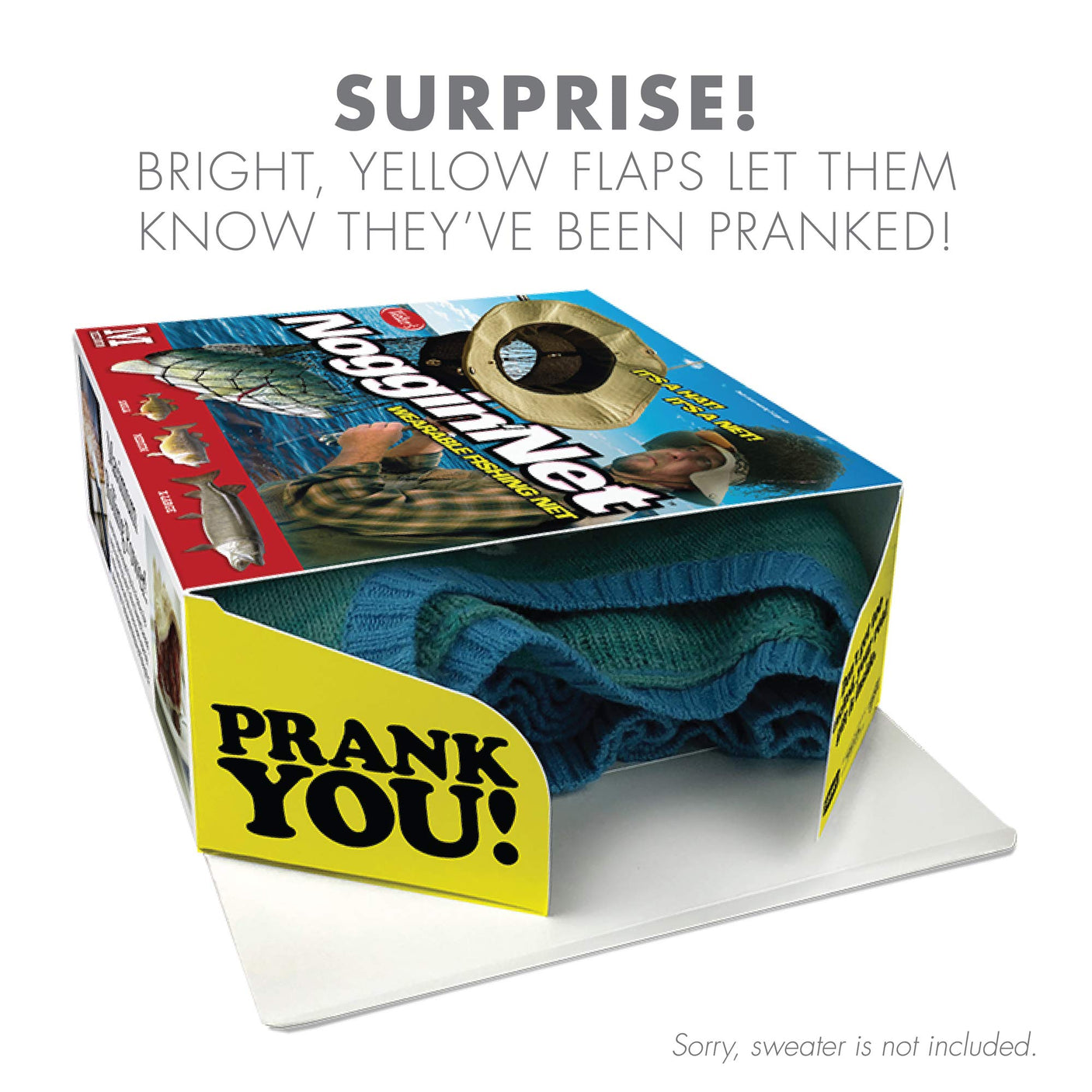 Prank-O My First Fire Prank Gift Box – Empty Box for Wrapping Real Presents – Hilarious Fake Packaging for Birthdays, Christmas, and Holidays – Fun Gag Gift Box for Men, Women, and Kids