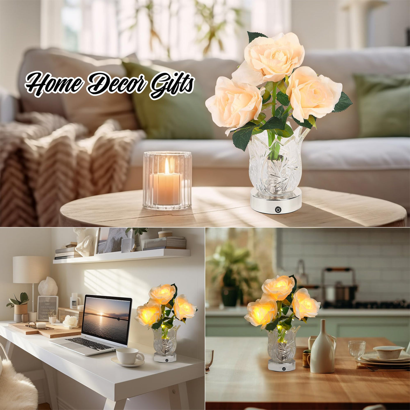 Sunflower LED Lamp for Women, Mother's Day Ideal for Bedroom Decor Sunflower Gifts for Mom Grandma Teacher Aunt Girlfriends Coworker Friend Wife Mothers Anniversary Birthday Christmas