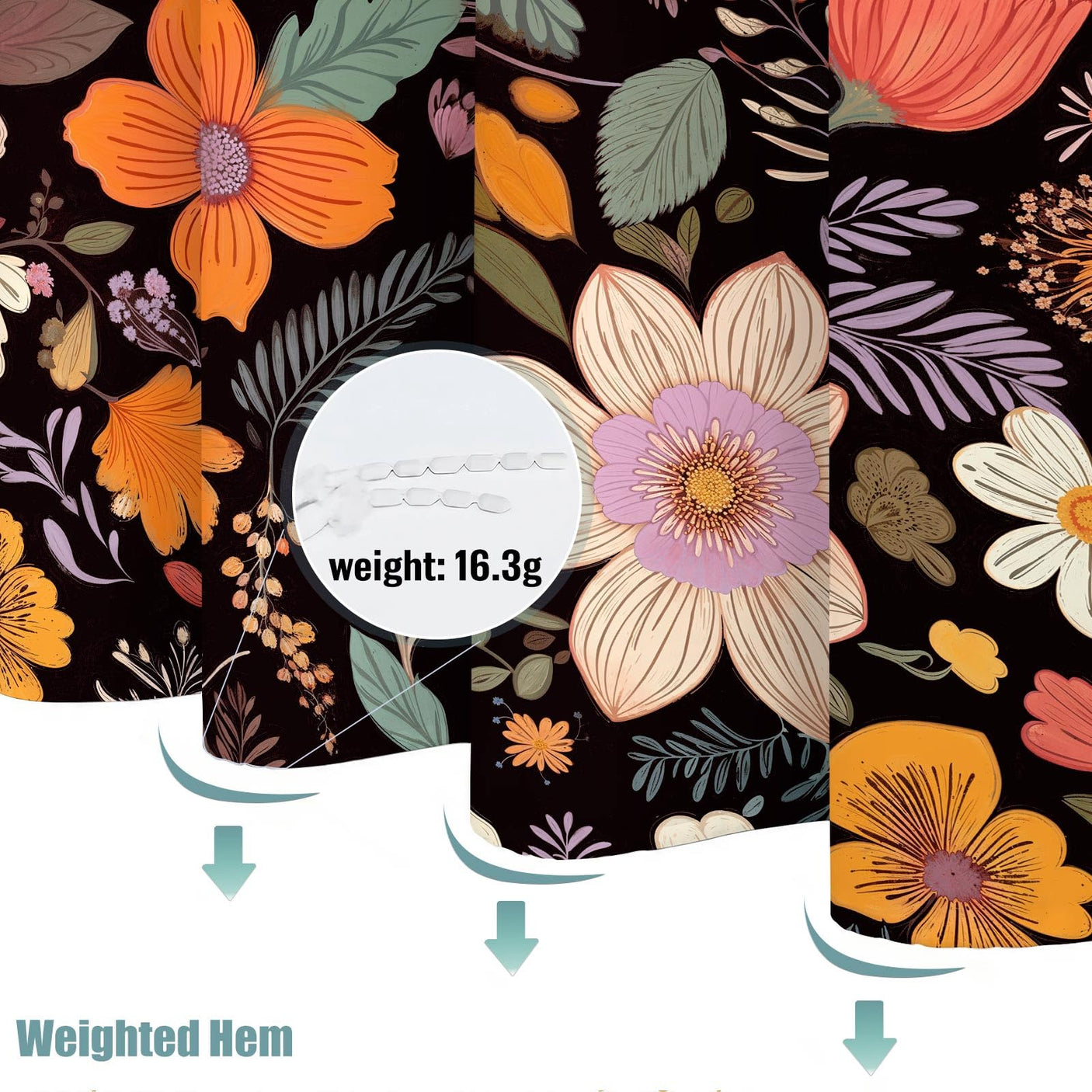 Fowocu Funny Cat Shower Curtain Set Teal Blue Sea Ocean Waterproof Fabric Shower Curtains with Animal Octopus Starfish Turtle Anchor Fish Nautical Bathroom Decor (Blue, 72''×72'')