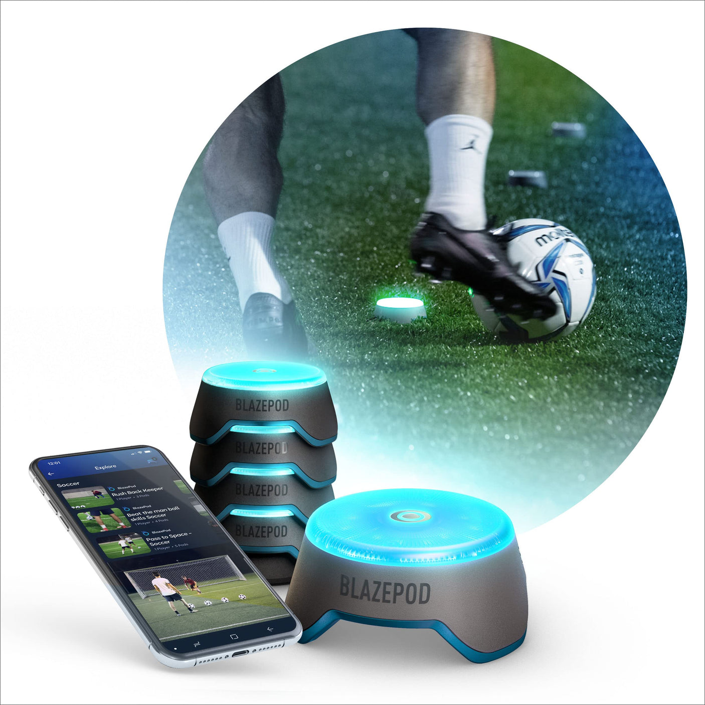 BlazePod Reaction Training Platform Improves Reaction Time and Agility for Athletes, Trainers, Coaches, Physical & Neurological Therapists, Fitness Trainers, Physical Educators