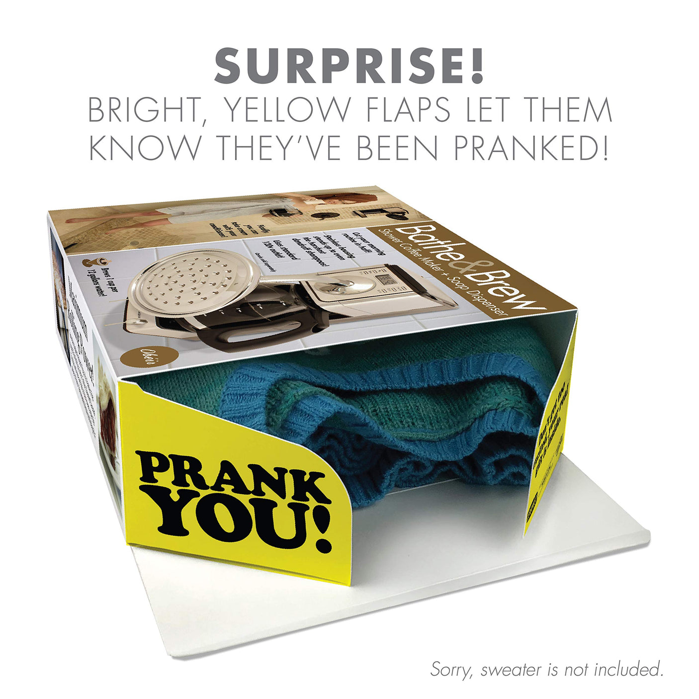 Prank-O My First Fire Prank Gift Box – Empty Box for Wrapping Real Presents – Hilarious Fake Packaging for Birthdays, Christmas, and Holidays – Fun Gag Gift Box for Men, Women, and Kids