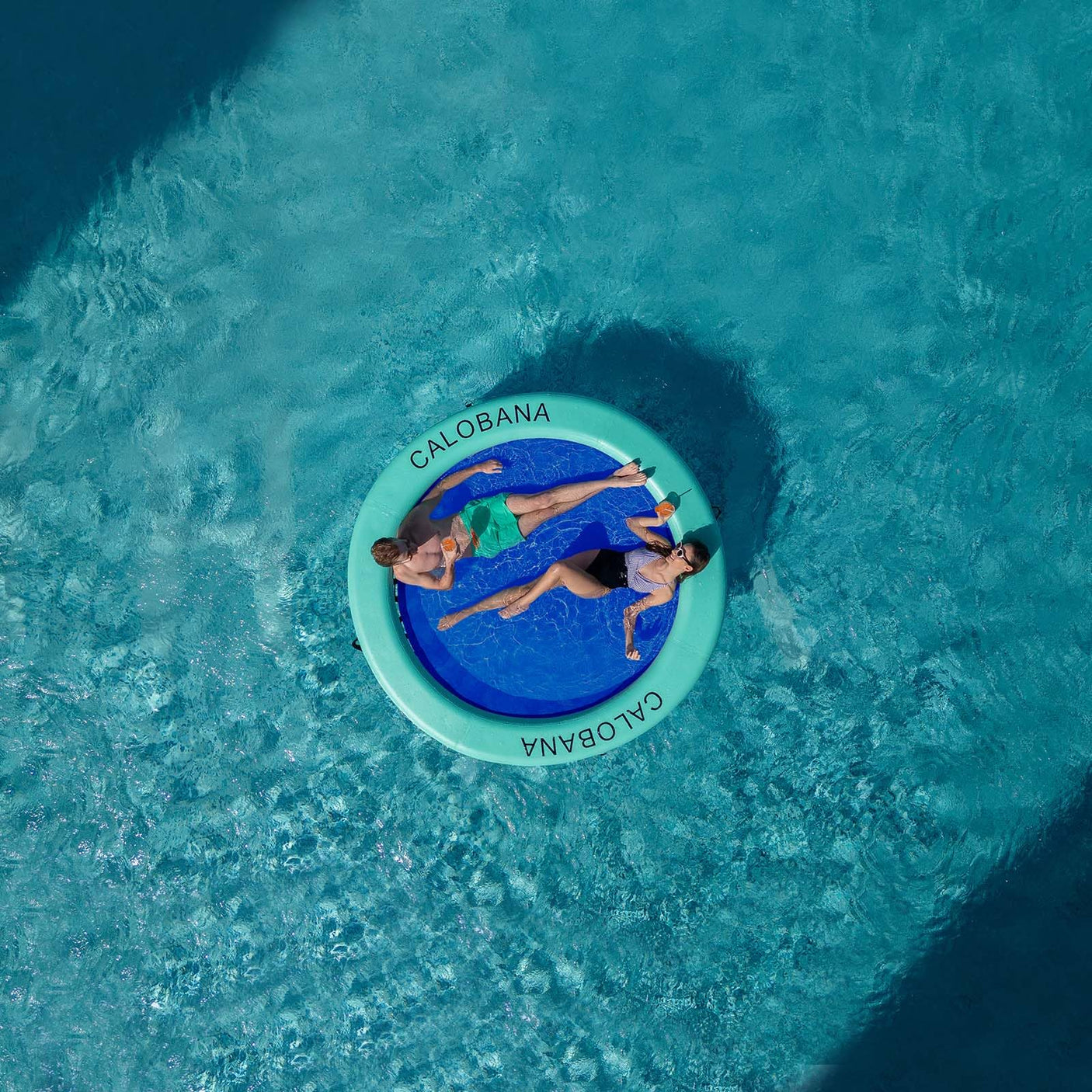 Round Floating Ring Inflatable Water Hammock Heavy Duty River Floats Lake Raft for Adults Tanning Pool Lounger Float Island Platform Pad Mat for Party