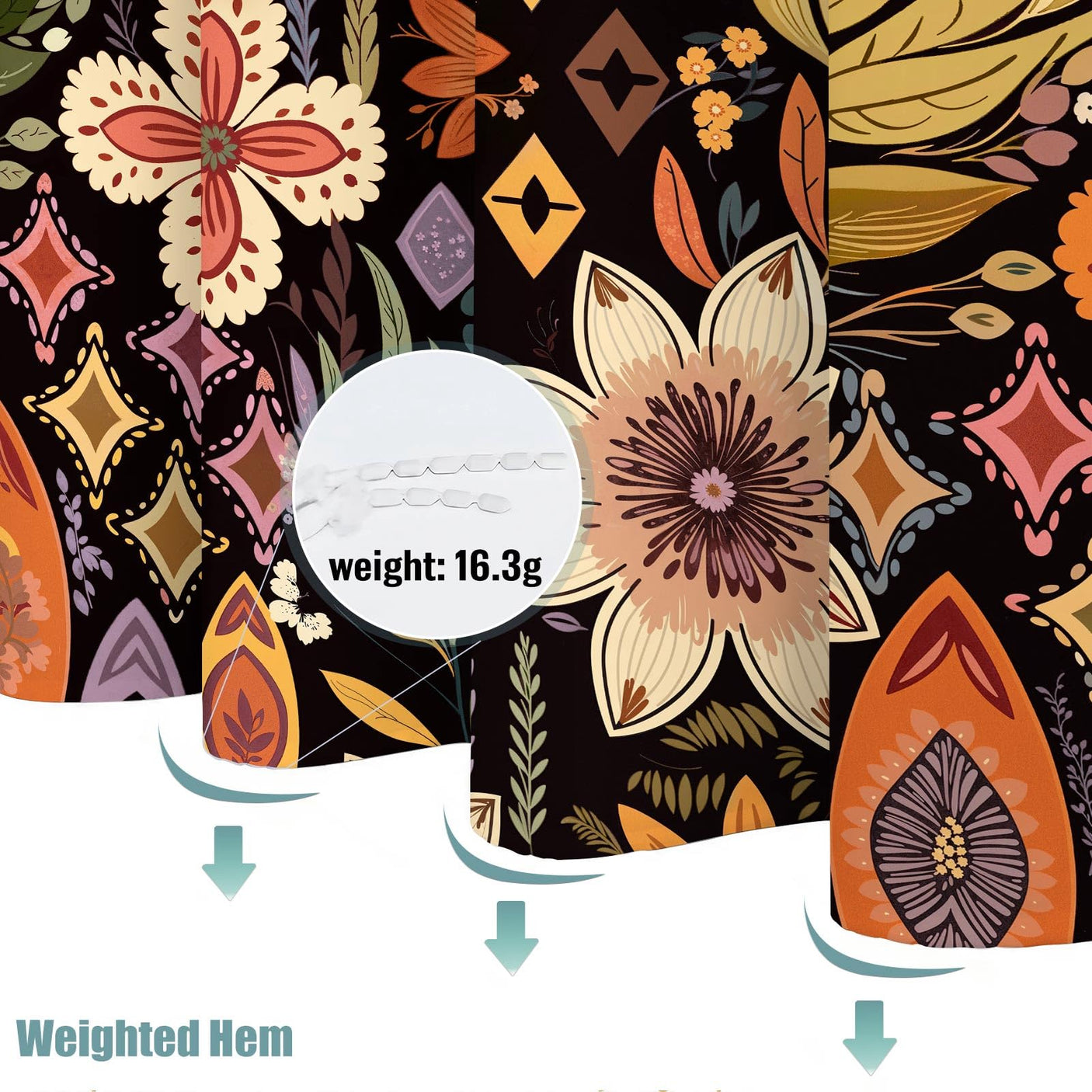 Fowocu Funny Cat Shower Curtain Set Teal Blue Sea Ocean Waterproof Fabric Shower Curtains with Animal Octopus Starfish Turtle Anchor Fish Nautical Bathroom Decor (Blue, 72''×72'')