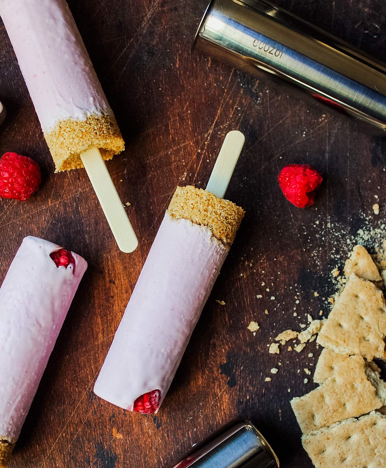 Stainless Steel Popsicle Molds and Rack - 10 Square Ice Pop Makers + 50 Reusable Bamboo Sticks + 20 Silicone Seals + 1 Cleaning Brush + 1 Rack