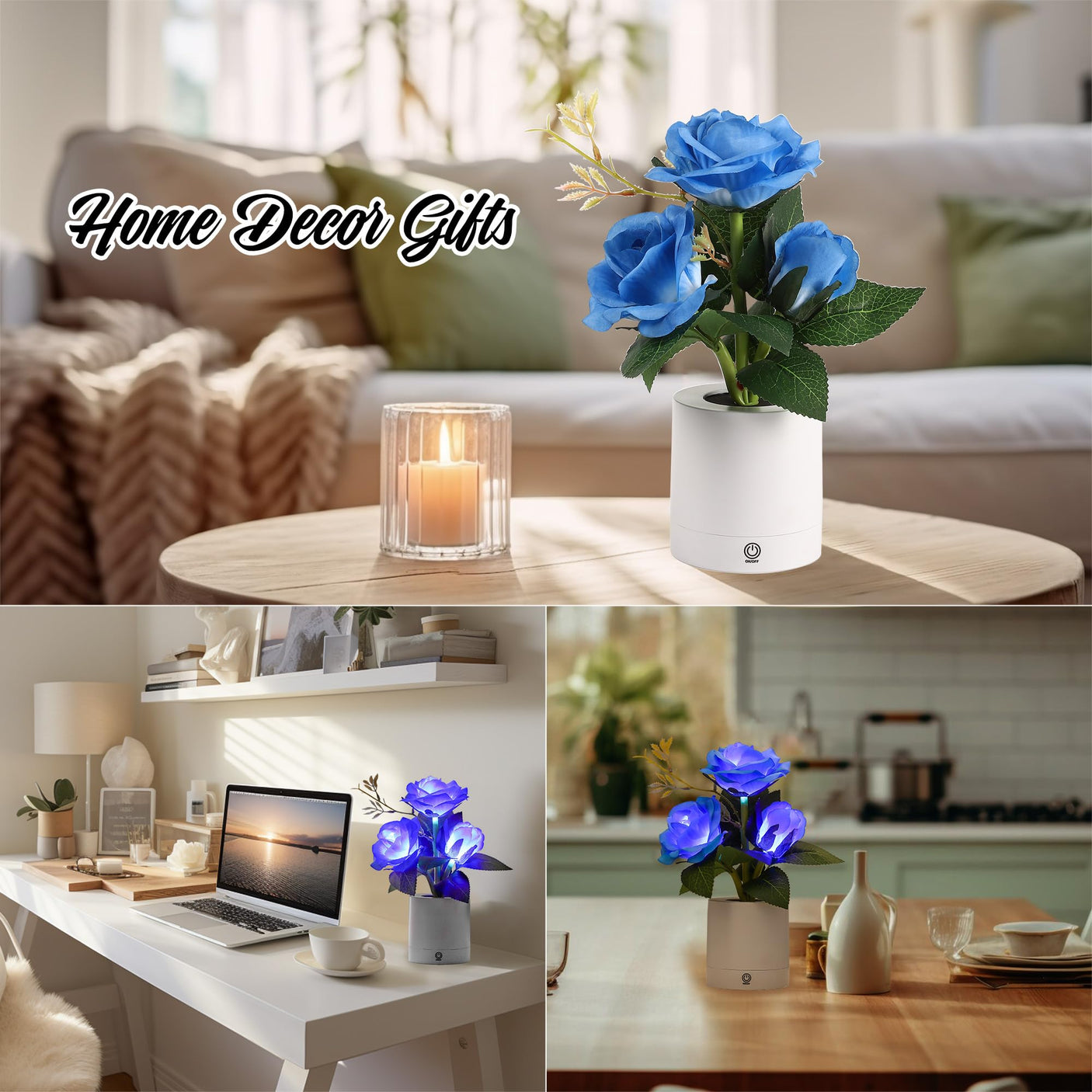 Sunflower LED Lamp for Women, Mother's Day Ideal for Bedroom Decor Sunflower Gifts for Mom Grandma Teacher Aunt Girlfriends Coworker Friend Wife Mothers Anniversary Birthday Christmas