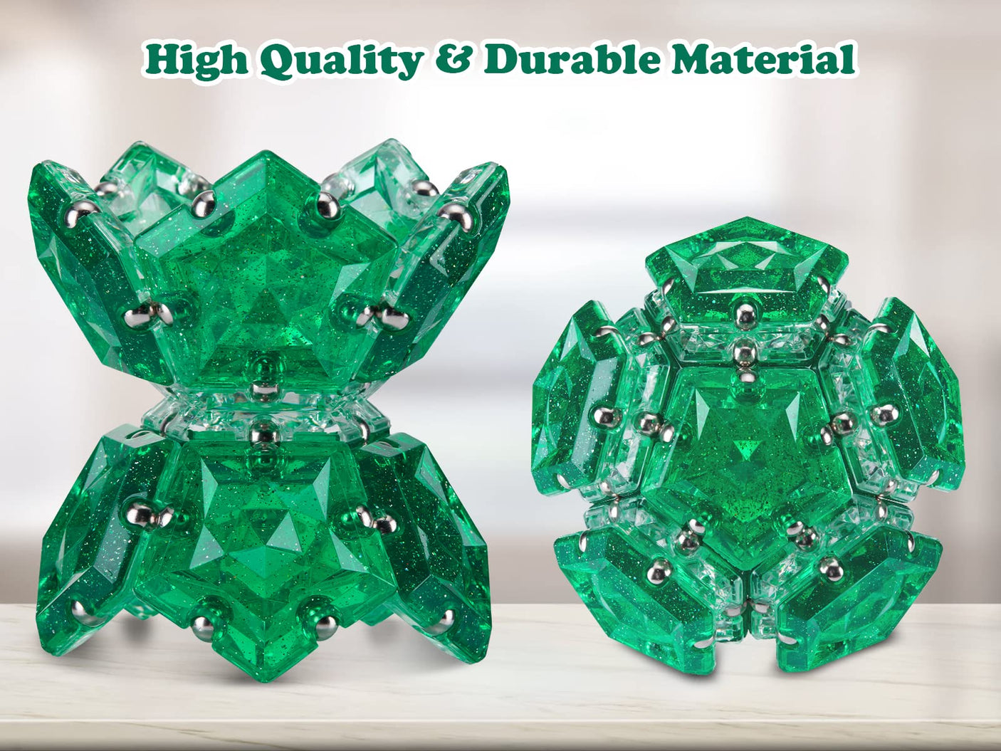 Magnetic Fidget Sphere Stress Relief Toys for Adults Kids, Anxiety Sensory Fidget Toys with Strong Neodymium Magnets, Desk ADHD Focus Tool Gift for Men Women (2.67'' Travel-Safe Toy Ball)