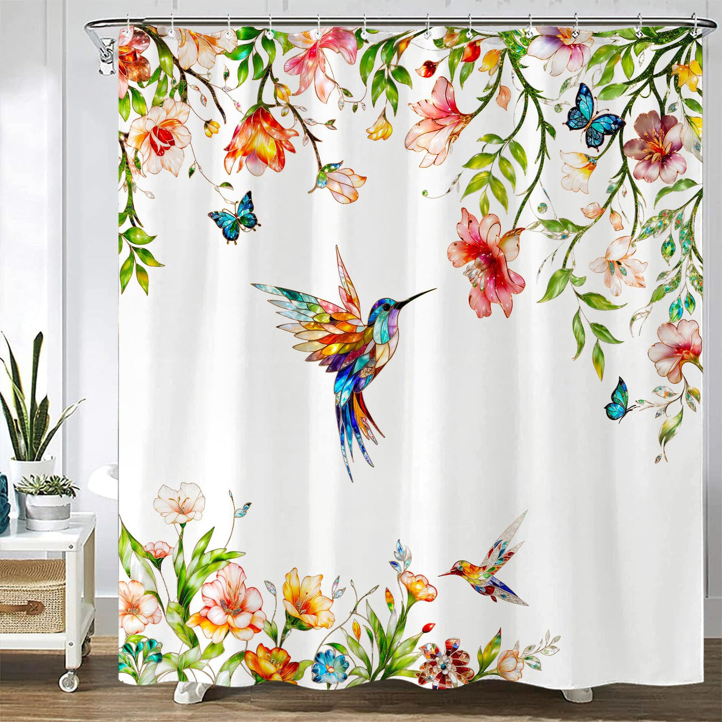 Fowocu Funny Cat Shower Curtain Set Teal Blue Sea Ocean Waterproof Fabric Shower Curtains with Animal Octopus Starfish Turtle Anchor Fish Nautical Bathroom Decor (Blue, 72''×72'')