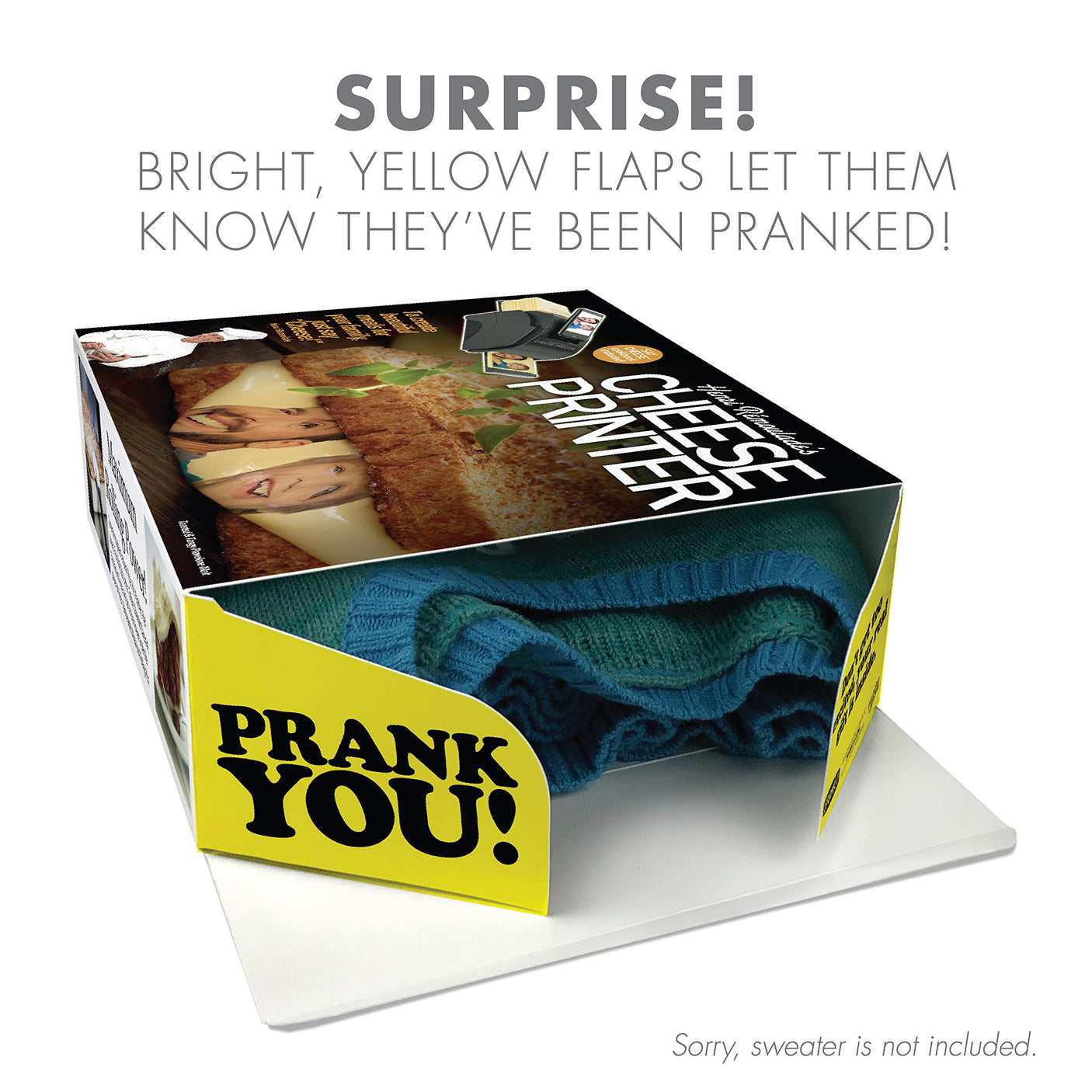 Prank-O My First Fire Prank Gift Box – Empty Box for Wrapping Real Presents – Hilarious Fake Packaging for Birthdays, Christmas, and Holidays – Fun Gag Gift Box for Men, Women, and Kids