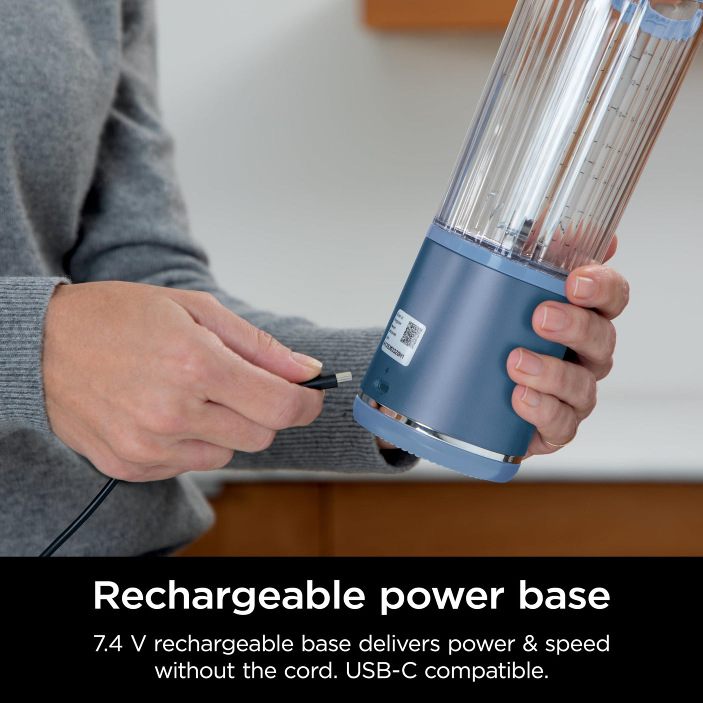 Ninja BC155PS Blast Two-Pack Portable Blender, Cordless, 18oz. Vessel, Personal Blender-for Shakes & Smoothies, BPA Free, Leakproof-Lid & Sip Spout, Rechargeable, Dishwasher Safe Parts, Peach & Stone