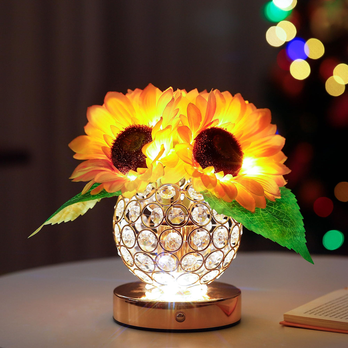 Sunflower LED Lamp for Women, Mother's Day Ideal for Bedroom Decor Sunflower Gifts for Mom Grandma Teacher Aunt Girlfriends Coworker Friend Wife Mothers Anniversary Birthday Christmas