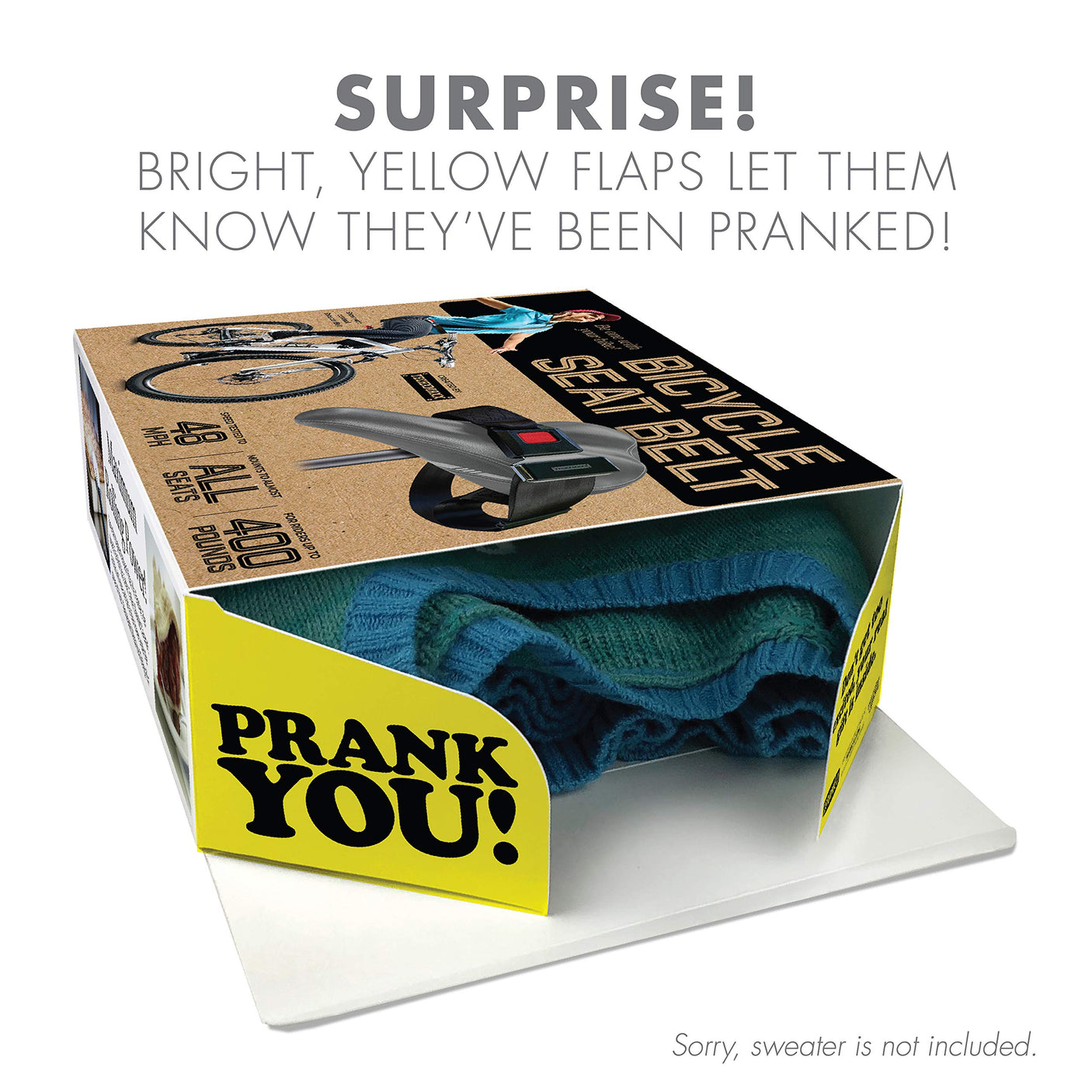 Prank-O My First Fire Prank Gift Box – Empty Box for Wrapping Real Presents – Hilarious Fake Packaging for Birthdays, Christmas, and Holidays – Fun Gag Gift Box for Men, Women, and Kids
