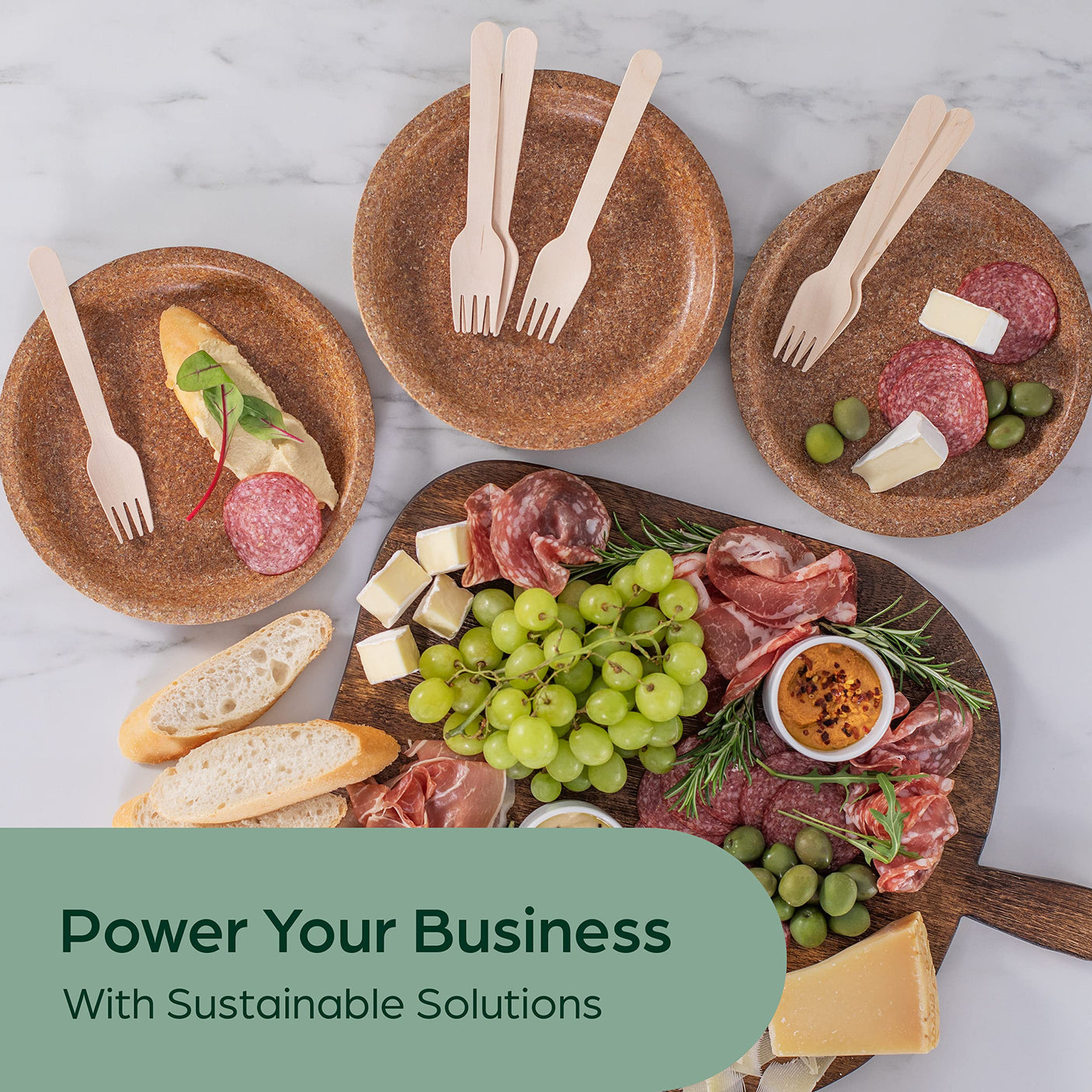 Wooden Compostable Utensils Set - 360 Pieces (120 Forks 120 Spoons 120 Knives) Sturdy Wood Disposable Cutlery - Eco-Friendly Biodegradable Utensils for Party - Free From Plastic Cutlery Set for Eating