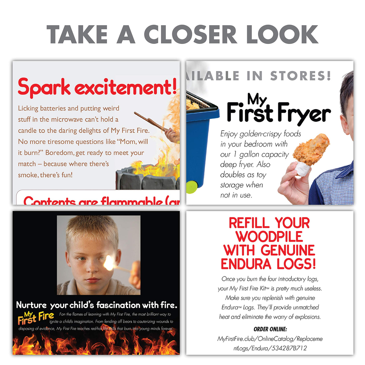 Prank-O My First Fire Prank Gift Box – Empty Box for Wrapping Real Presents – Hilarious Fake Packaging for Birthdays, Christmas, and Holidays – Fun Gag Gift Box for Men, Women, and Kids