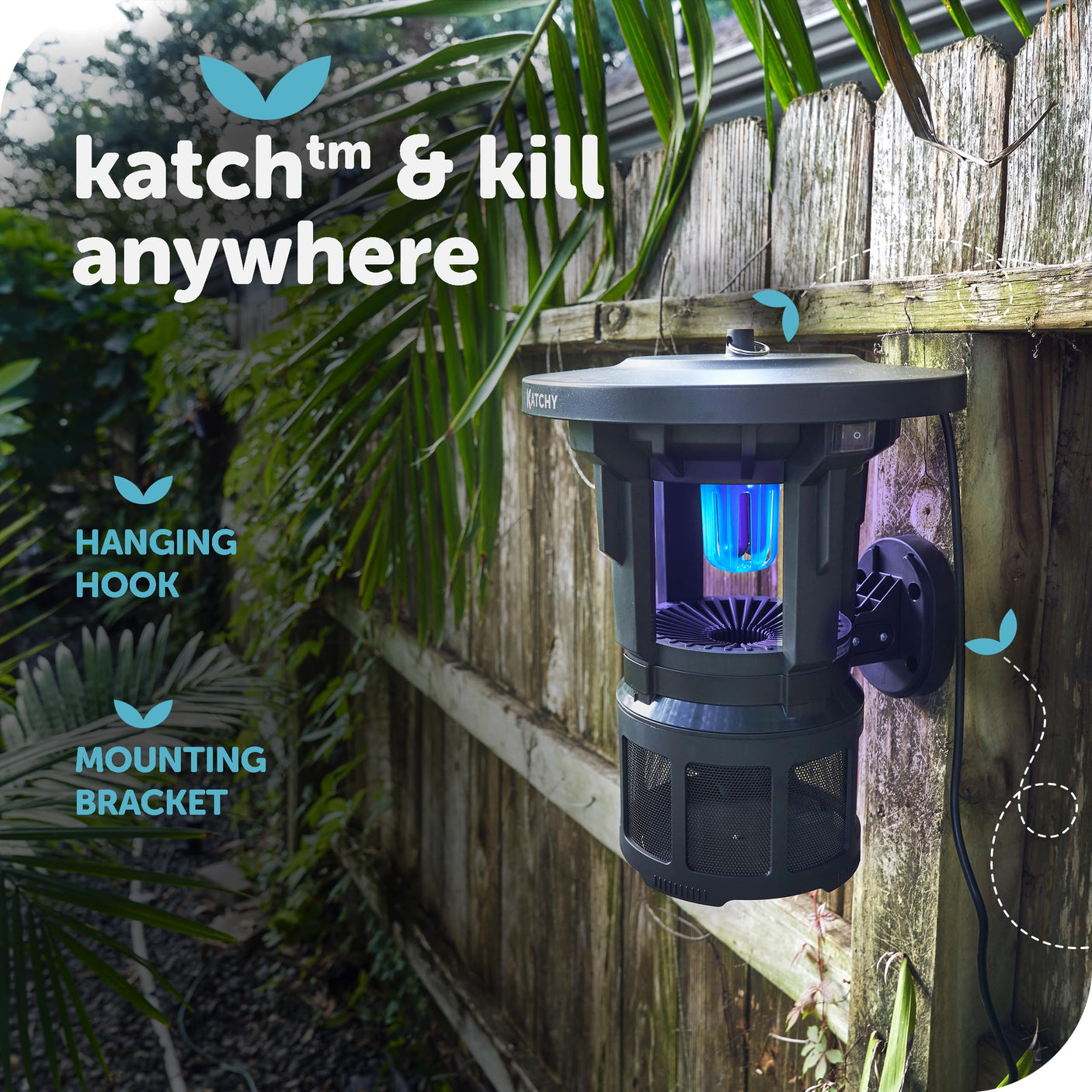 Katchy Indoor Insect Trap - Catcher & Killer for Mosquitos, Gnats, Moths, Fruit Flies - Non-Zapper Traps for Inside Your Home - Catch Insects Indoors with Suction, Bug Light & Sticky Glue (Black)