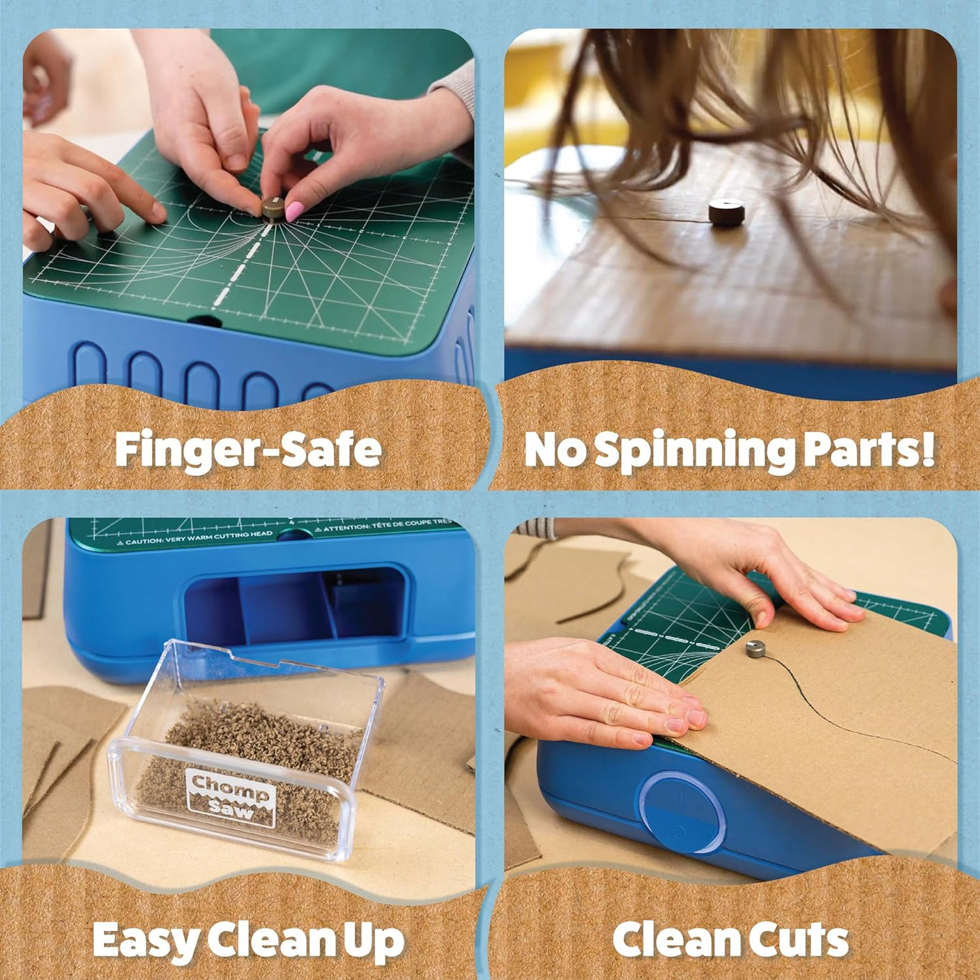 ChompSaw | The Ultimate Kid-Safe Power Tool for Cutting Cardboard | STEM + STEAM Educational Toy for Boys and Girls Ages 5+ | Upcycle Cardboard for Hands-On Learning & Creative Projects