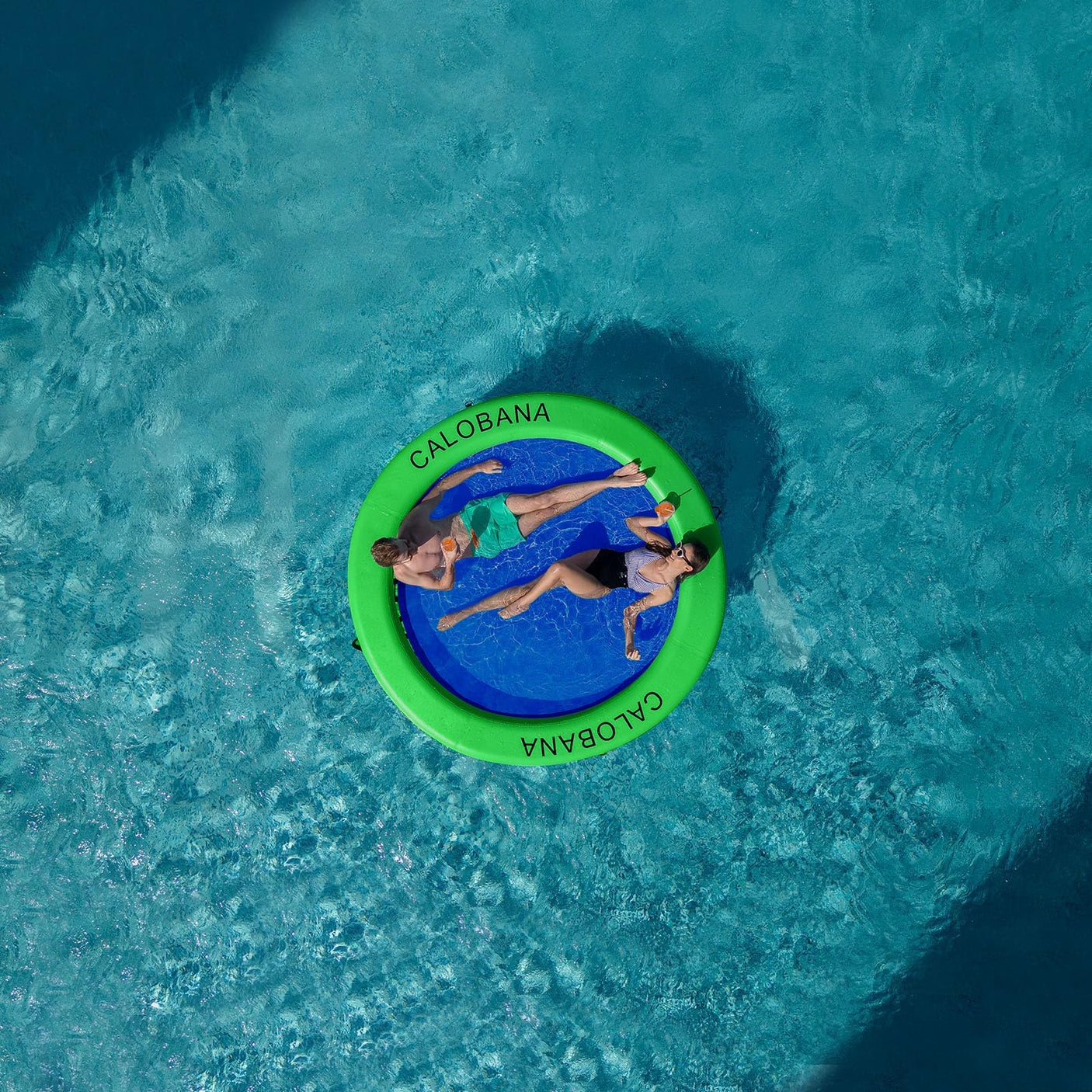 Round Floating Ring Inflatable Water Hammock Heavy Duty River Floats Lake Raft for Adults Tanning Pool Lounger Float Island Platform Pad Mat for Party