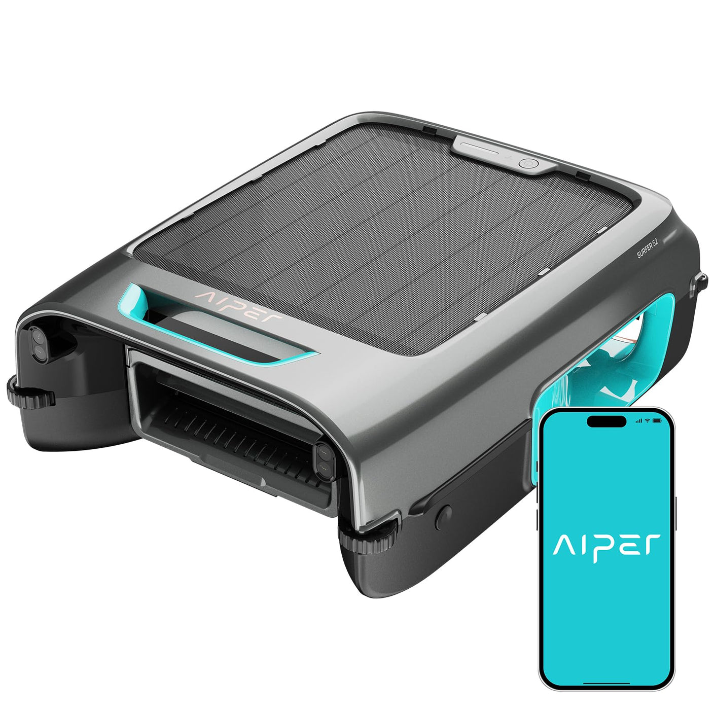 AIPER Surfer S2 Robotic Solar Pool Skimmer with APP Support, 24/7 Cleaning, Dual Charging Modes, Smart Obstacle Avoidance, Ideal for Most Swimming Pool Types - Build Your Ideas