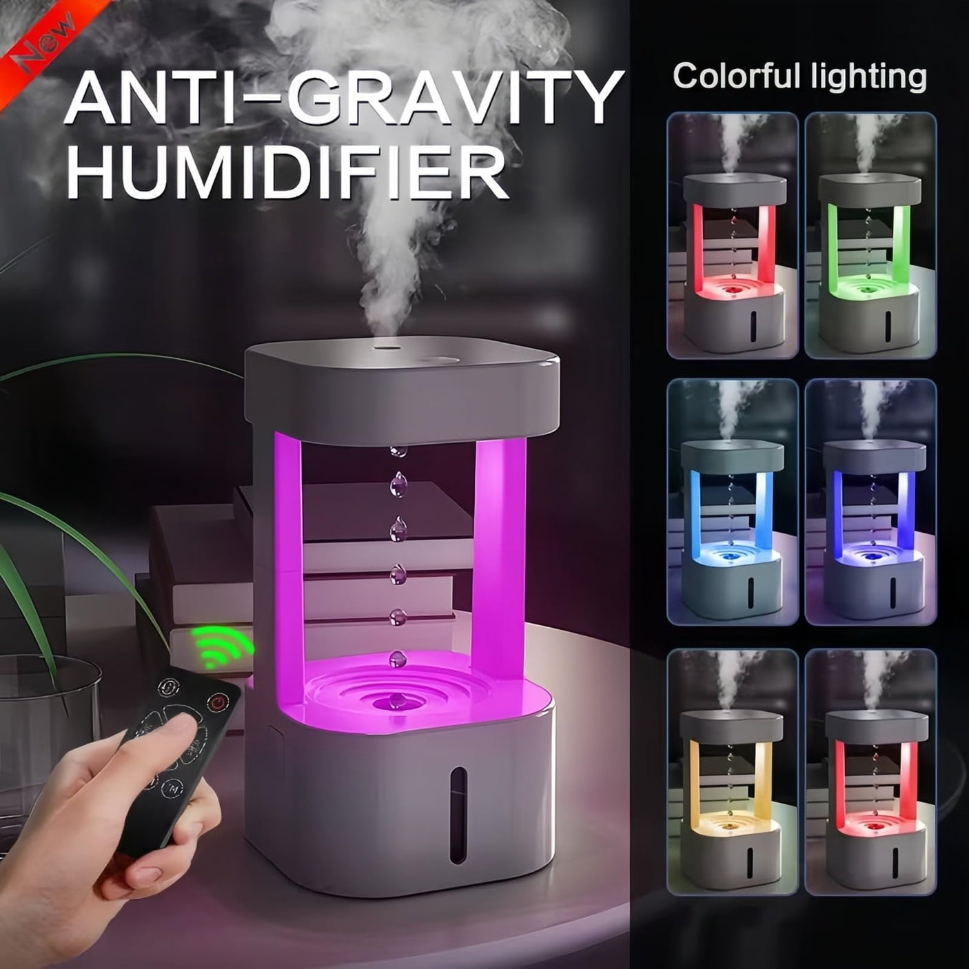 Anti Gravity Humidifier Water Drop Humidifier - Floating Water Machine Levitating Water Tabletop Fountain Hydra Lamp Small Humidifier Antigravity Humidifier Novelty Gifts - Build Your Ideas